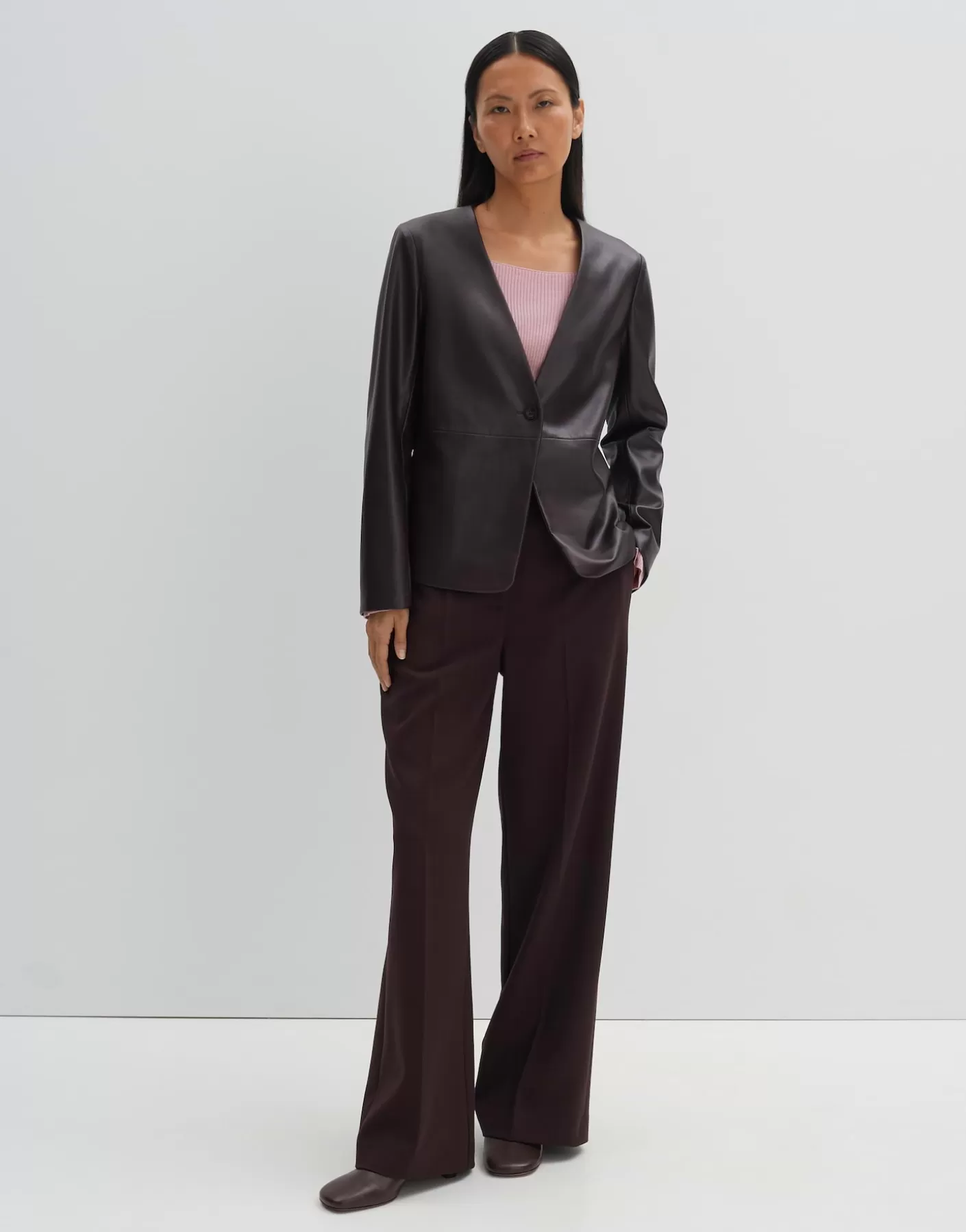 Blazer / Vestes<OPUS Commander Blazer En Cuir Noebe Rouge En Ligne plum