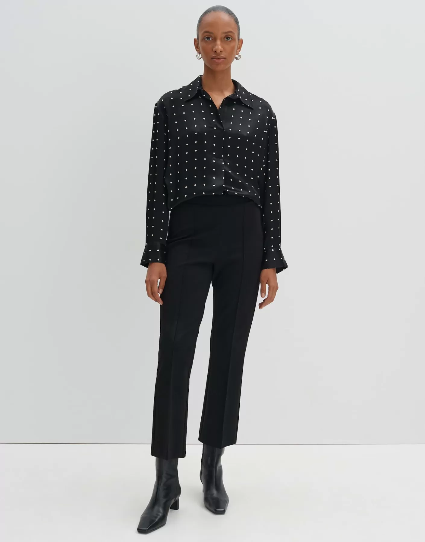 Chemisiers<OPUS Commander Blouse En Satin Zilow Noir En Ligne black