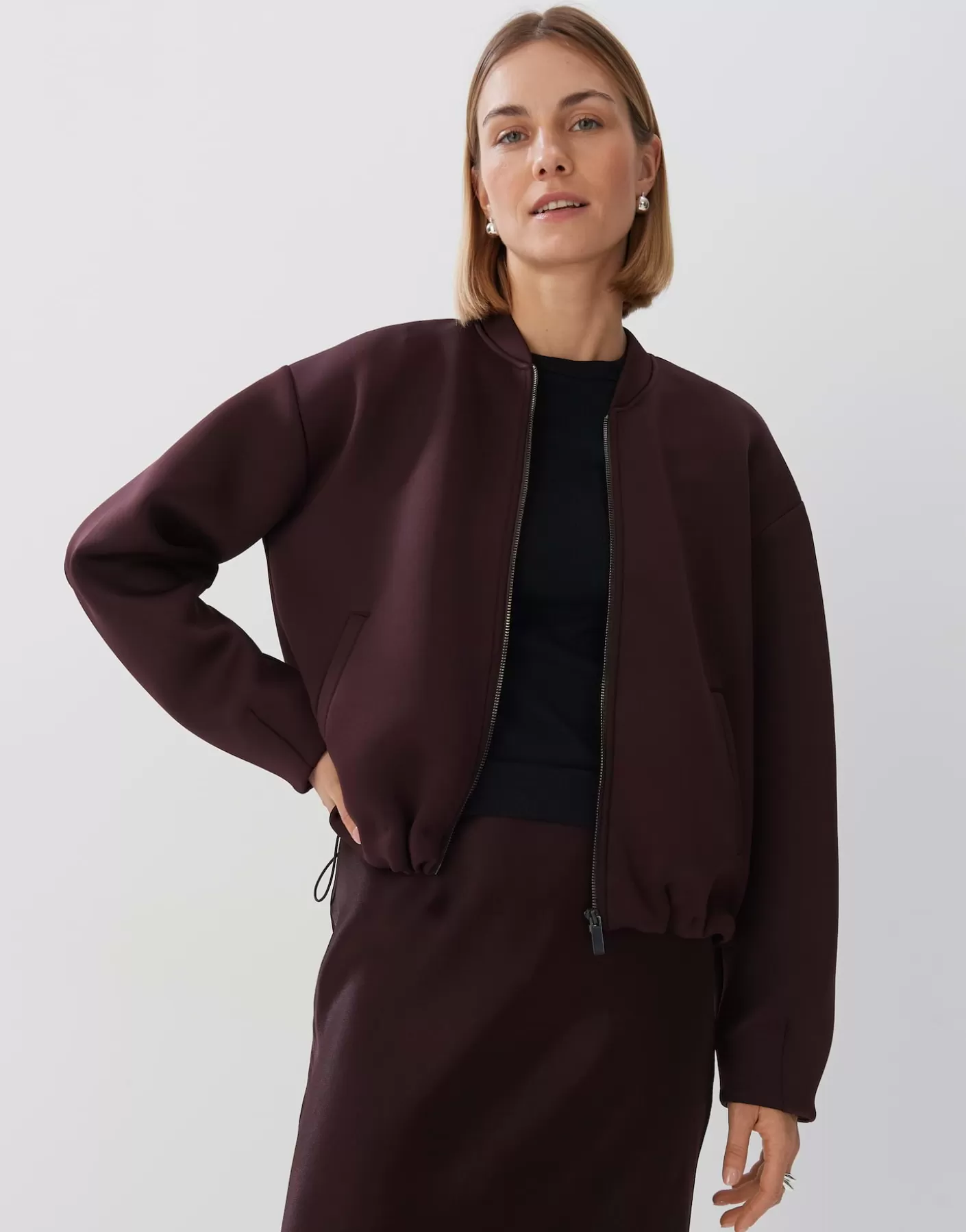 Vestes / Manteaux | Sweats<OPUS Commander Blouson Ukuya Rouge En Ligne plum