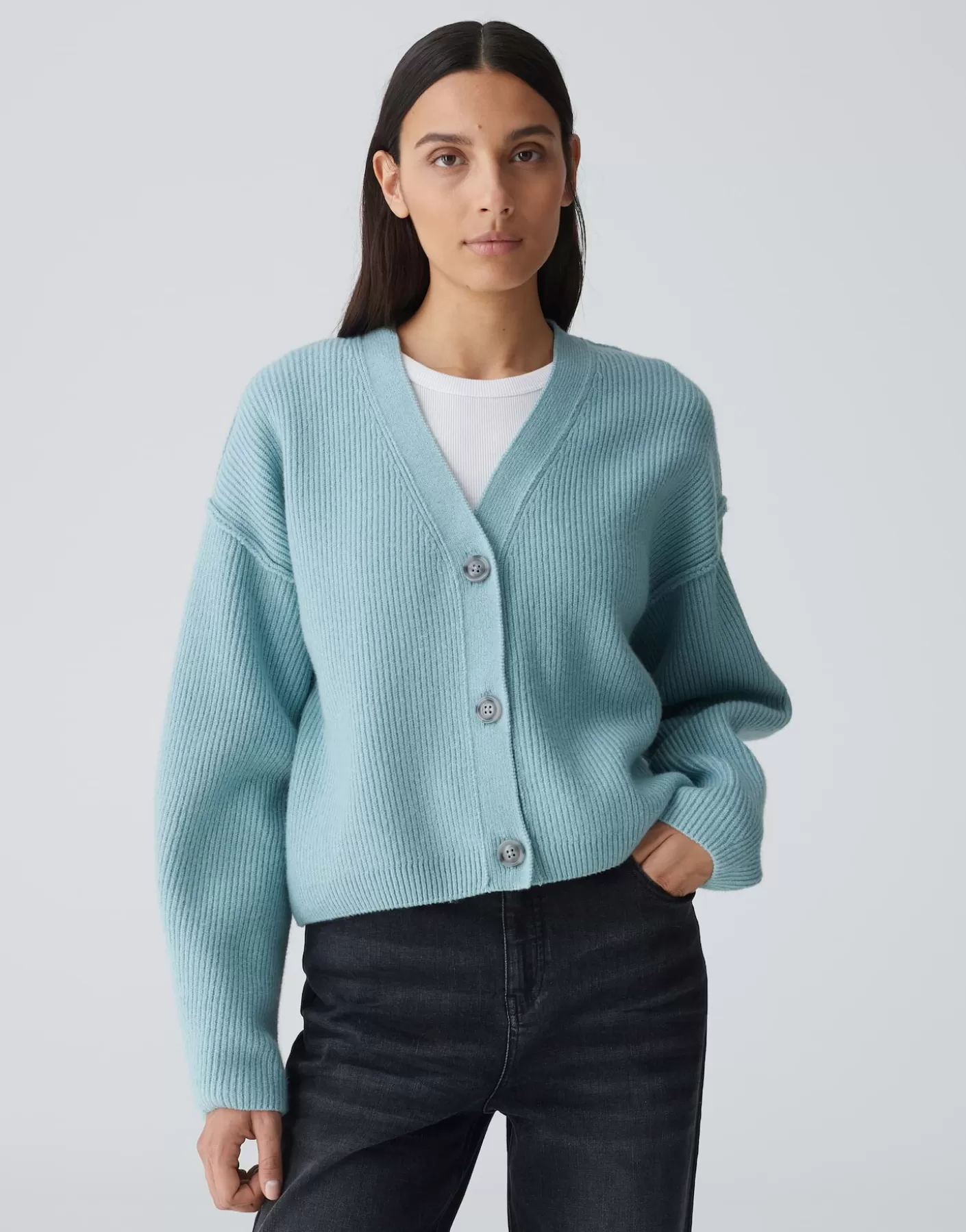 Maille<OPUS Commander Cardigan Dautuma Bleu En Ligne glacier blue