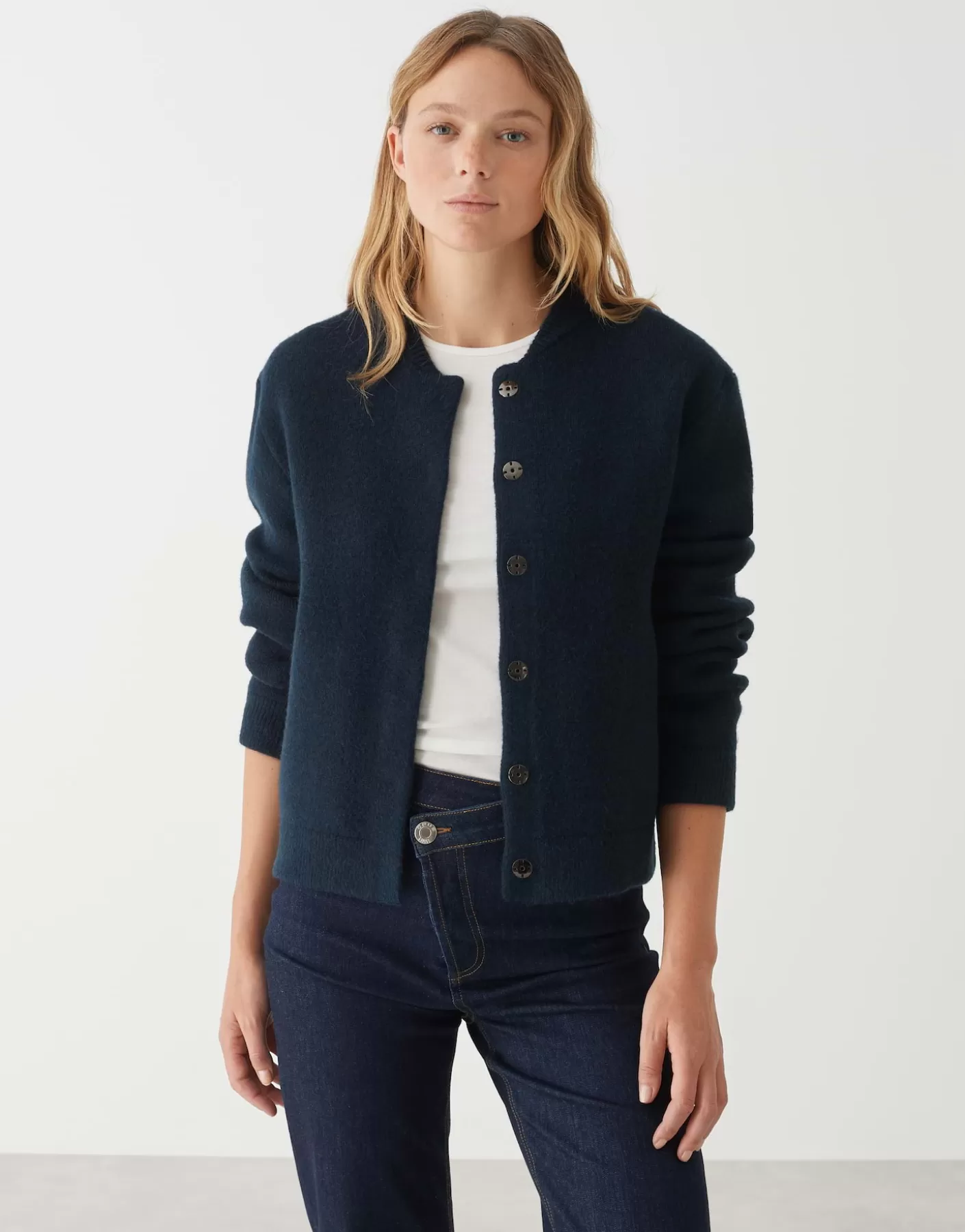 Maille<OPUS Commander Cardigan Domba Bleu En Ligne coal blue