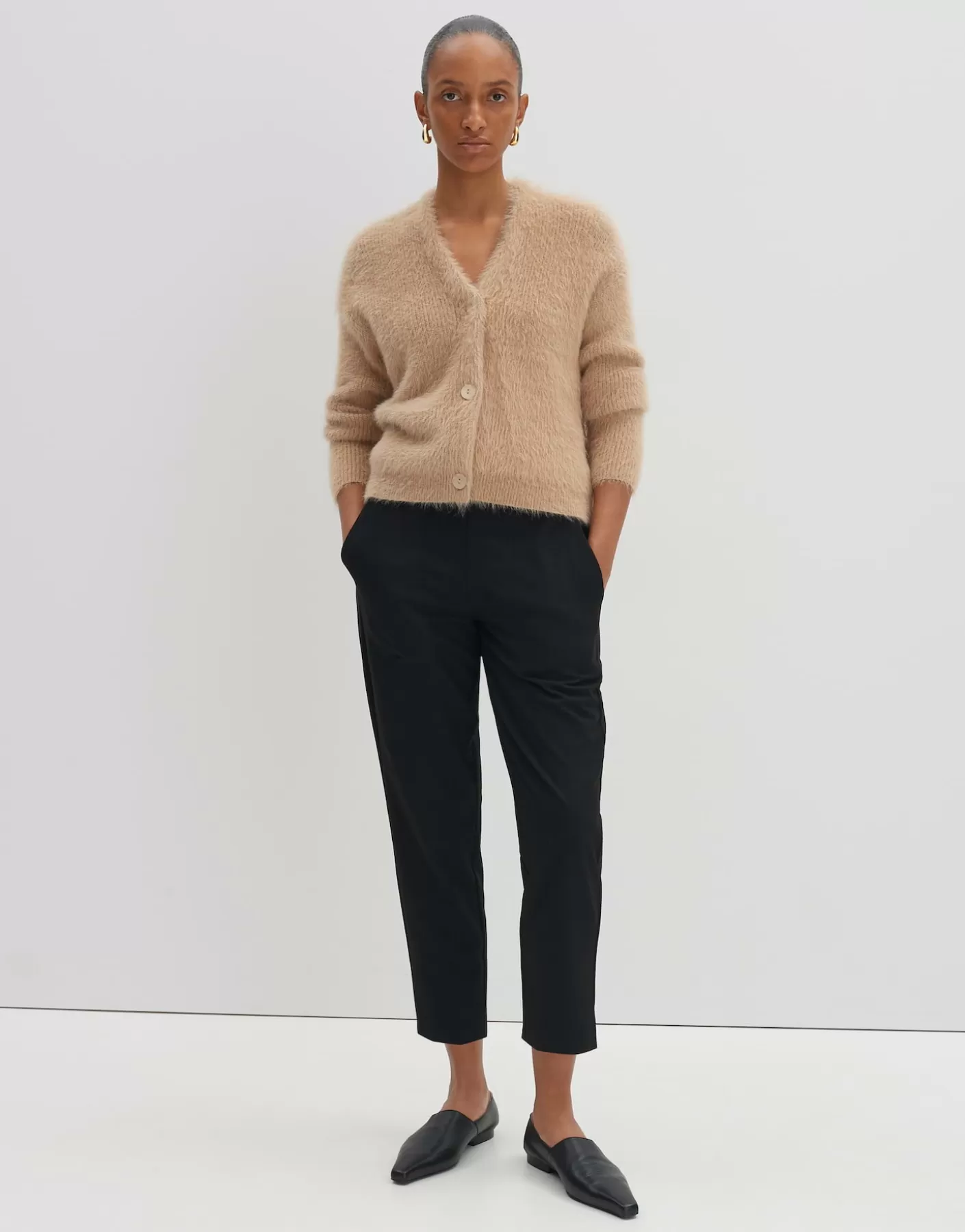 Maille<OPUS Commander Cardigan En Maille Tannah Beige En Ligne cashmere cream melange