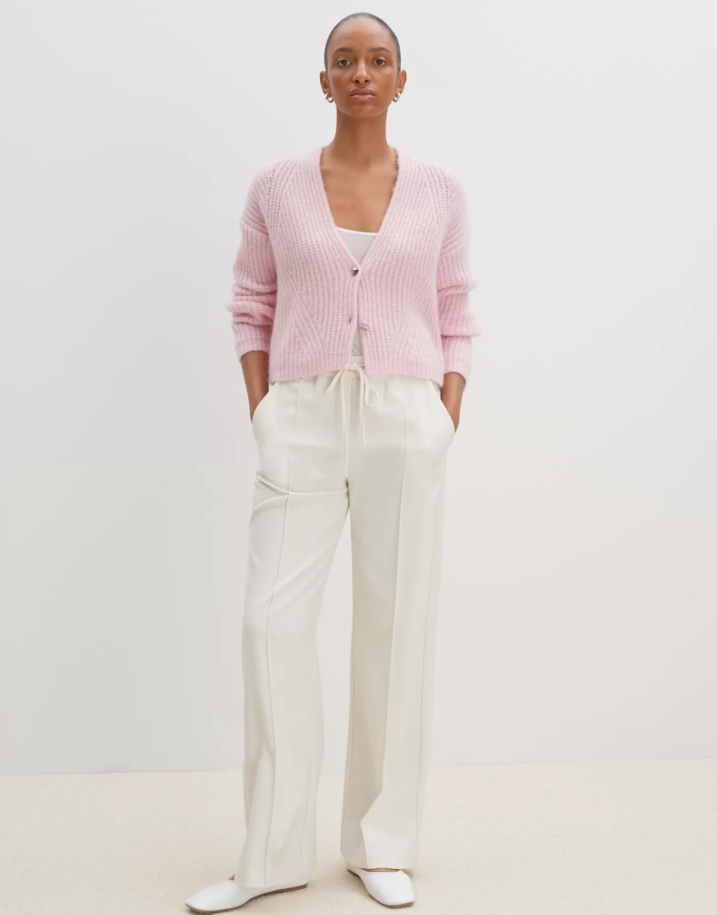 Maille<OPUS Commander Cardigan En Tricot épais Triya Rose En Ligne chalky pink