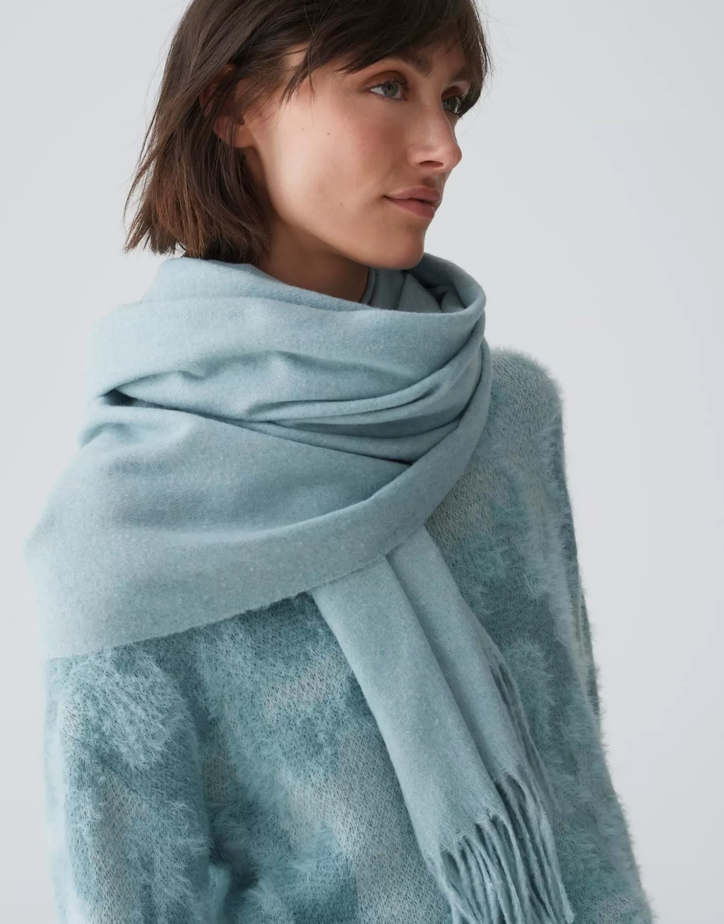 Accessoires<OPUS Commander Écharpe Surdimensionnée Anell Scarf Bleu En Ligne glacier blue