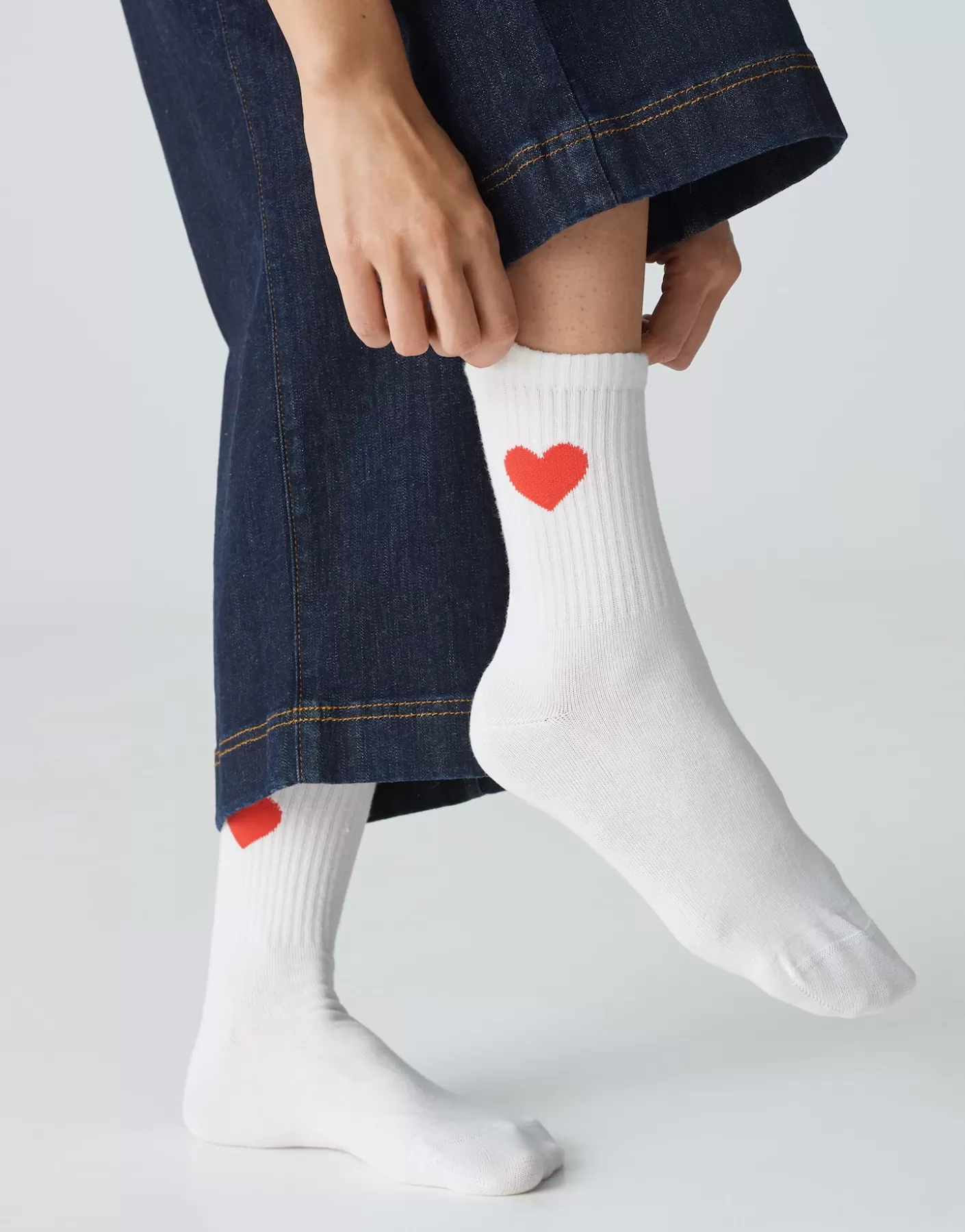 Accessoires<OPUS Commander Chaussette Yennis Heart Blanc En Ligne milk