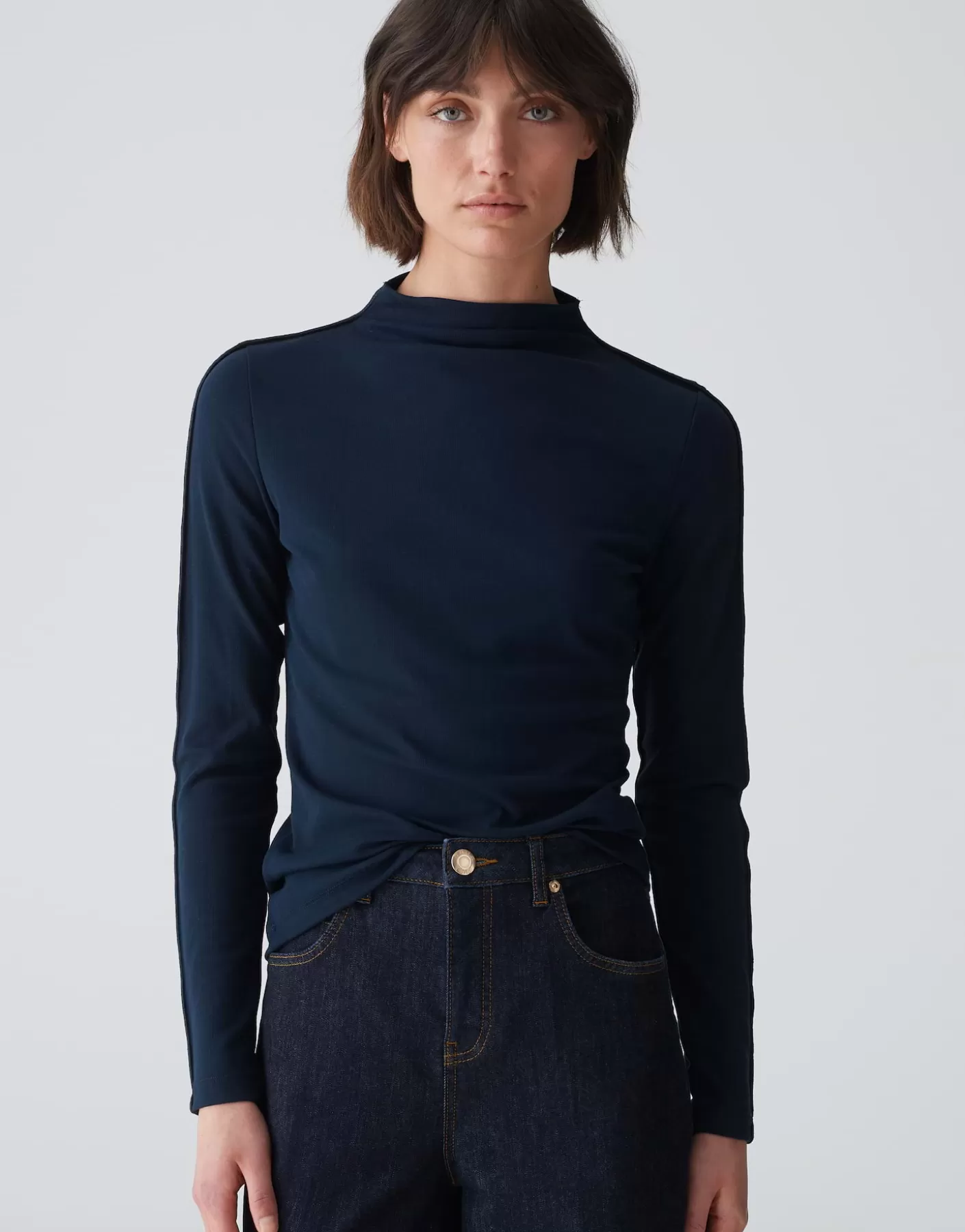 Chemises<OPUS Commander Chemise à Côtes Salimas Bleu En Ligne coal blue