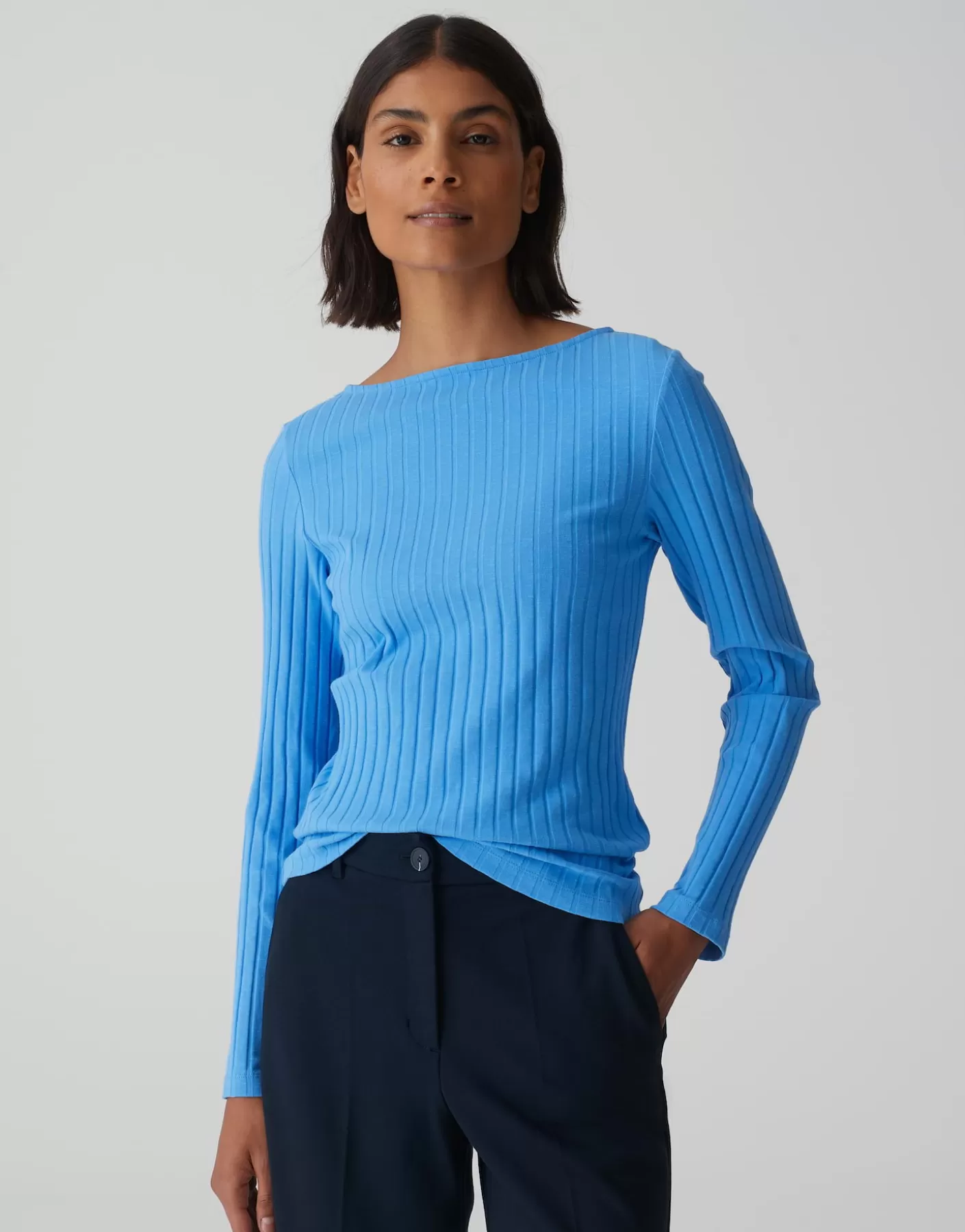 Chemises<OPUS Commander Chemise à Côtes Sovke Bleu En Ligne blue salt