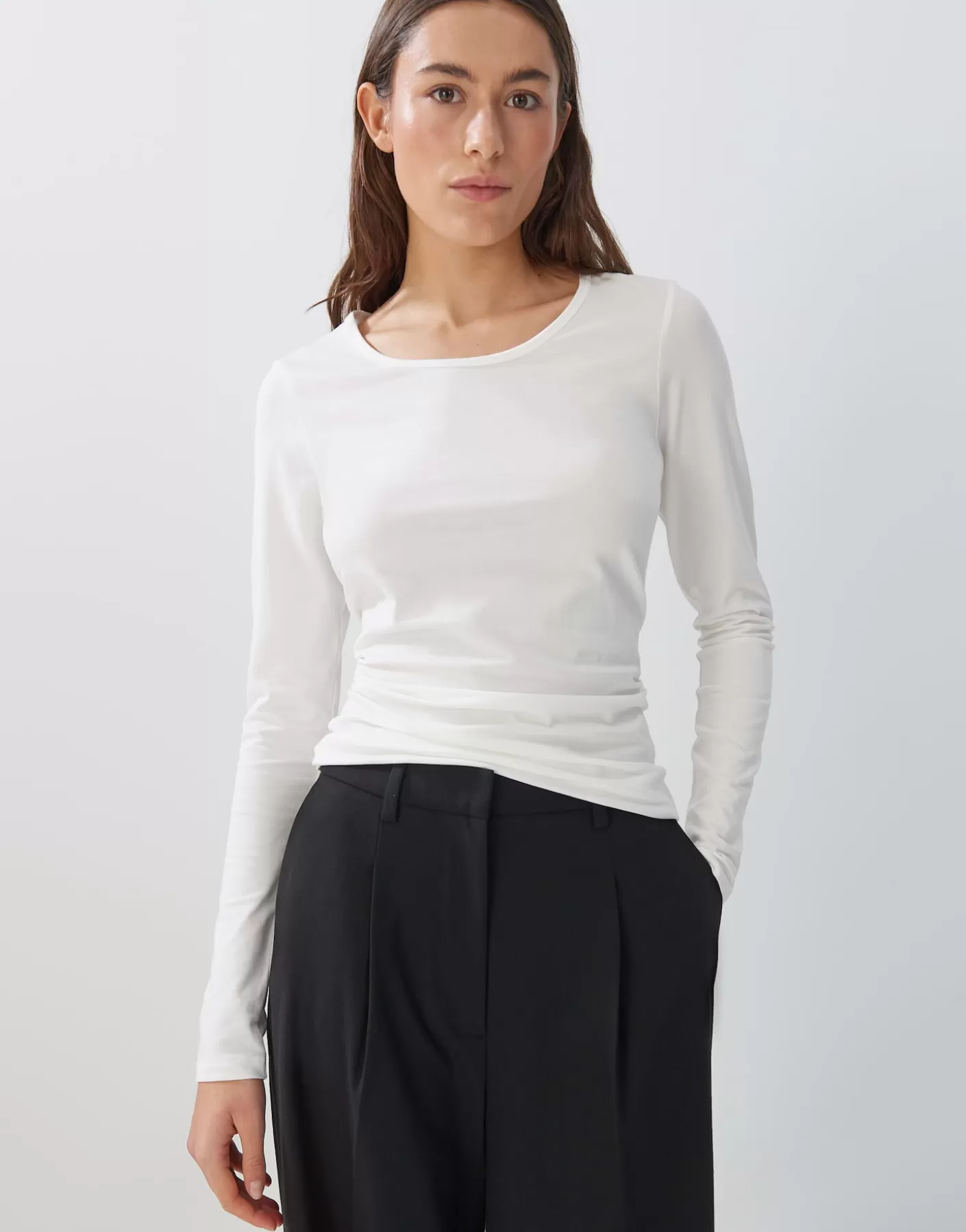 Basics<OPUS Commander Chemise à Manches Longues Kalia Blanc En Ligne milk