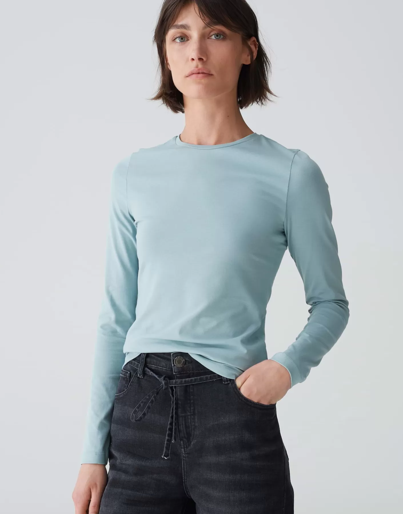Basics | Chemises<OPUS Commander Chemise De Base Smilla Bleu En Ligne glacier blue