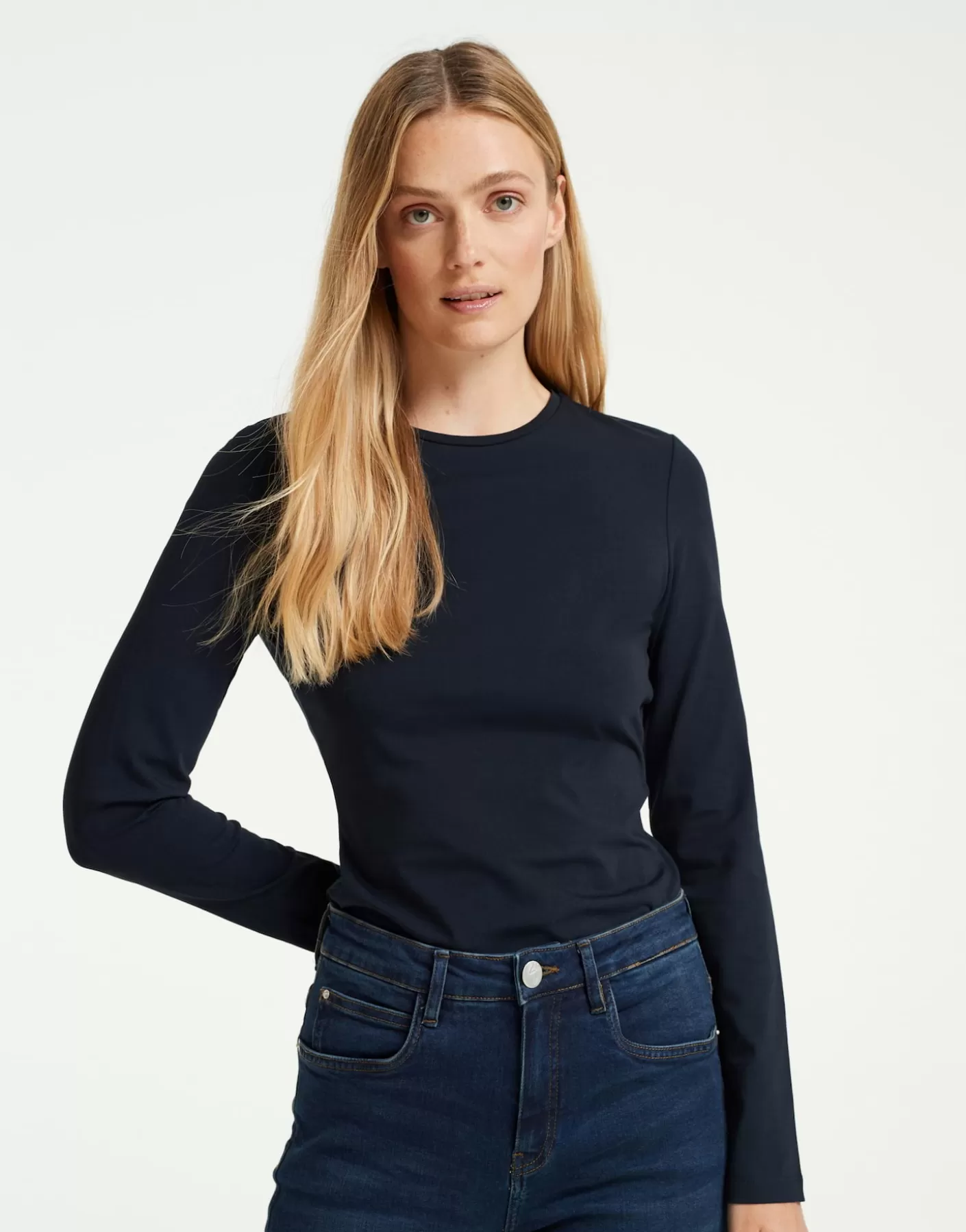 Chemises<OPUS Commander Chemise De Base Smilla Bleu En Ligne global blue