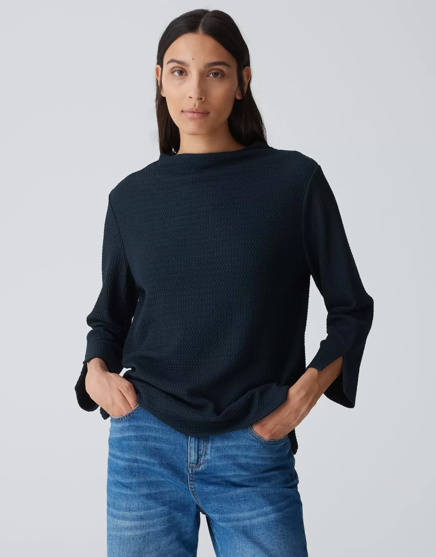 Chemises<OPUS Commander Chemise Suwen Bleu En Ligne coal blue