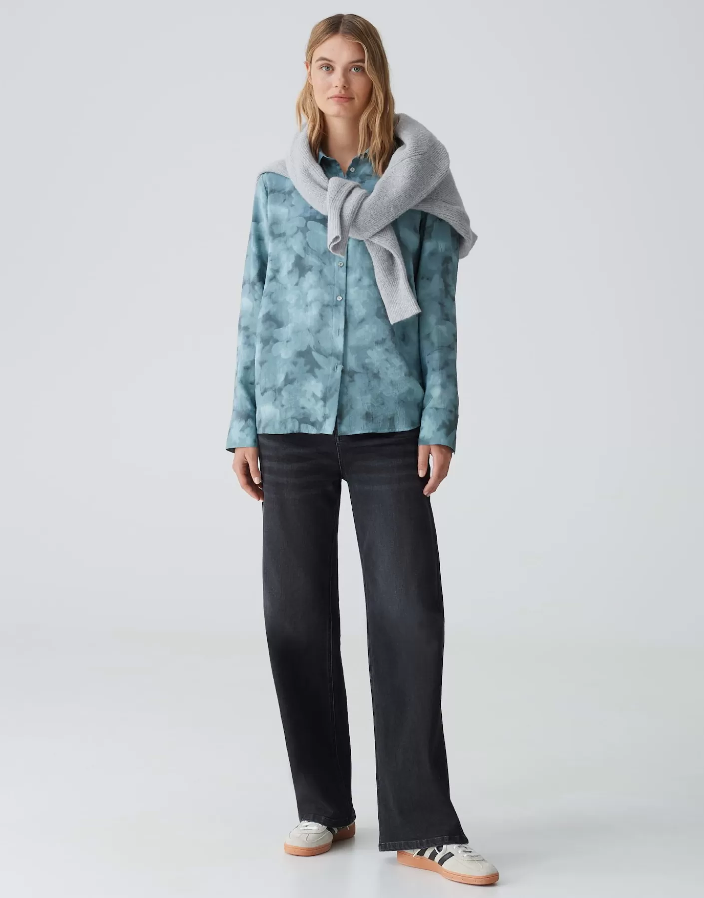 Chemisiers<OPUS Commander Chemisier Falkina Faded Bleu En Ligne glacier blue