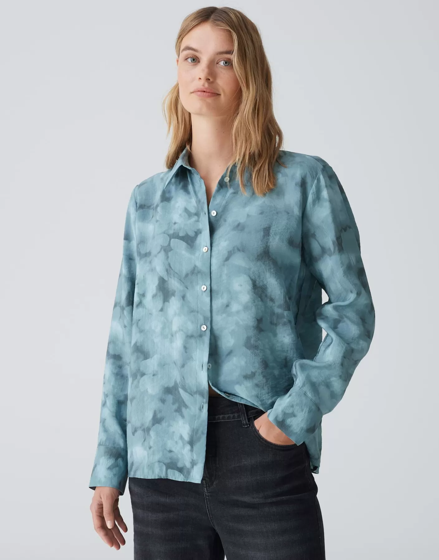 Chemisiers<OPUS Commander Chemisier Falkina Faded Bleu En Ligne glacier blue