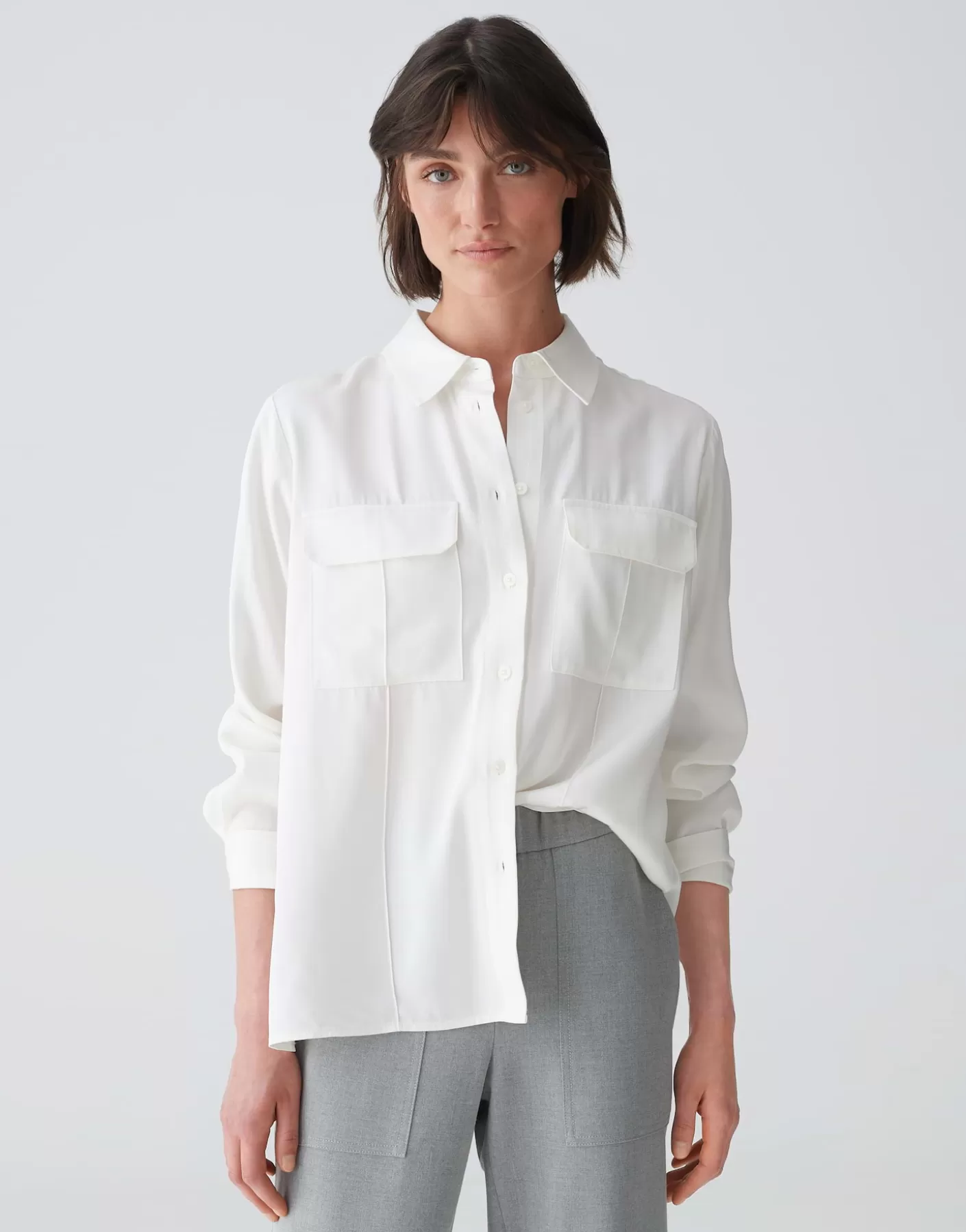 Chemisiers<OPUS Commander Chemisier Flara Blanc En Ligne milk