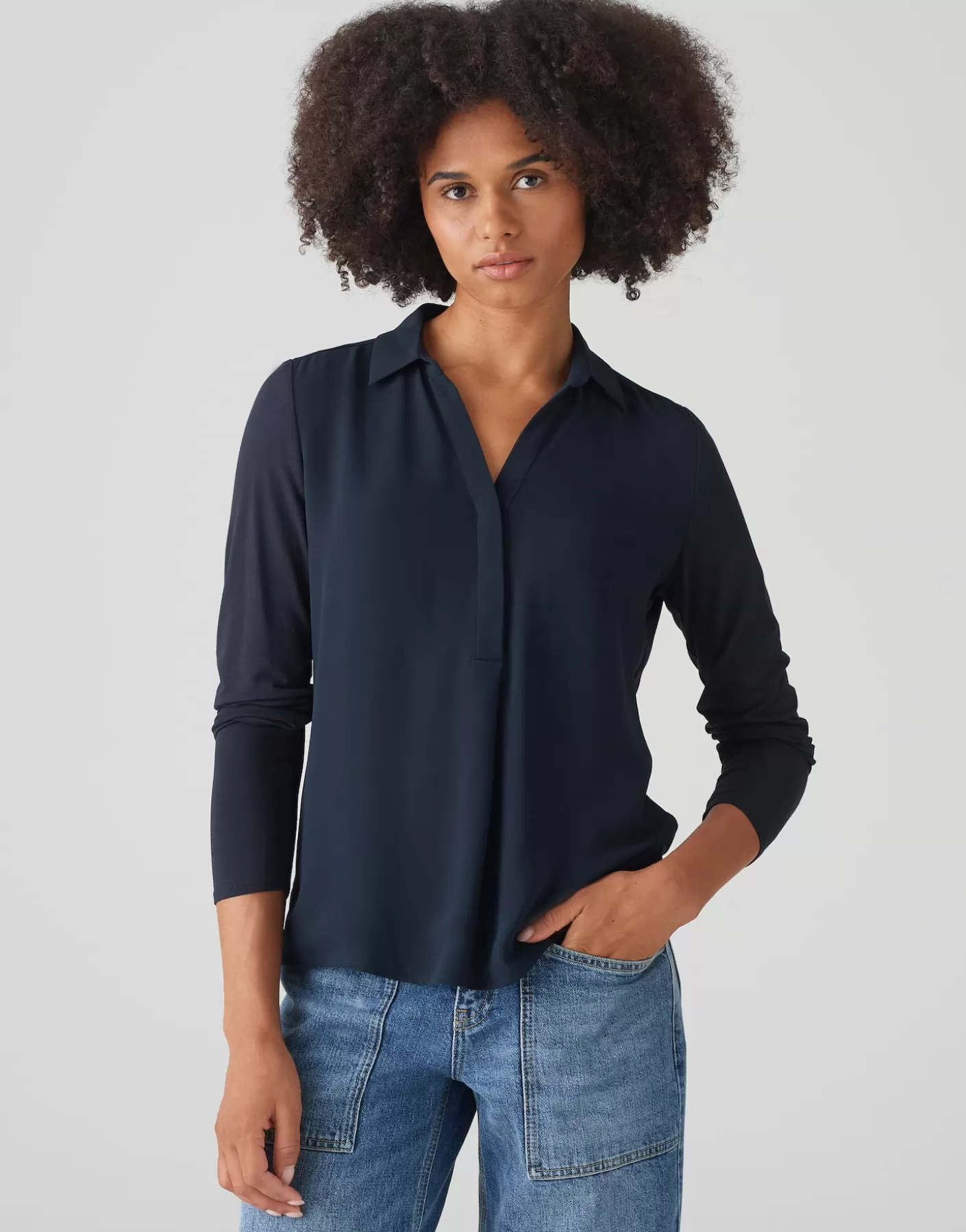Chemisiers<OPUS Commander Chemisier Frera Bleu En Ligne coal blue