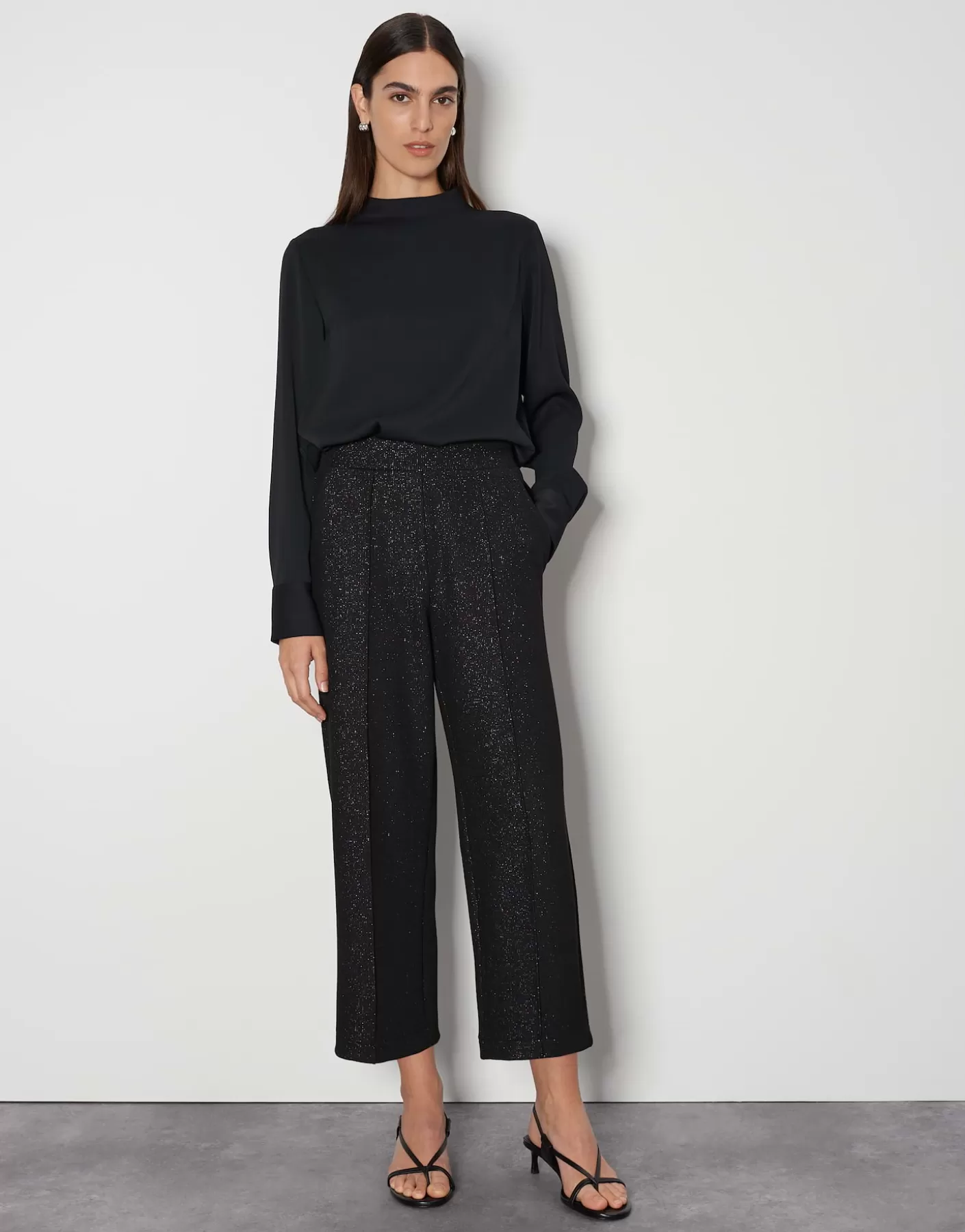Pantalons | Meilleures Ventes<OPUS Commander Culotte Cusam Glam Noir En Ligne black