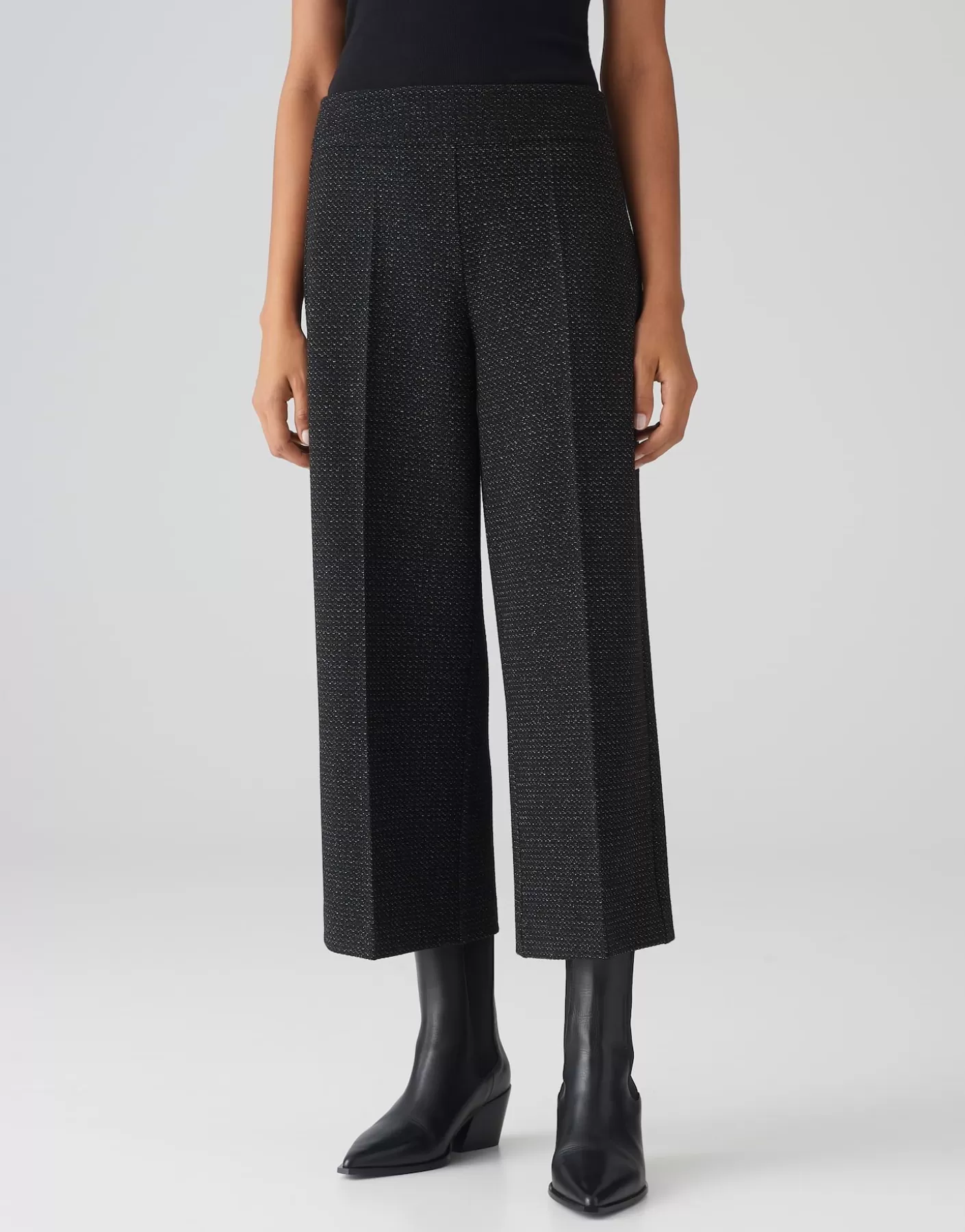 Pantalons<OPUS Commander Culotte Misha Festive Noir En Ligne black