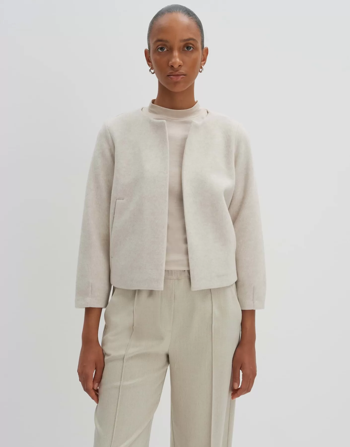 Sweats<OPUS Commander Gilet De Survêtement Utina Beige En Ligne mellow mélange