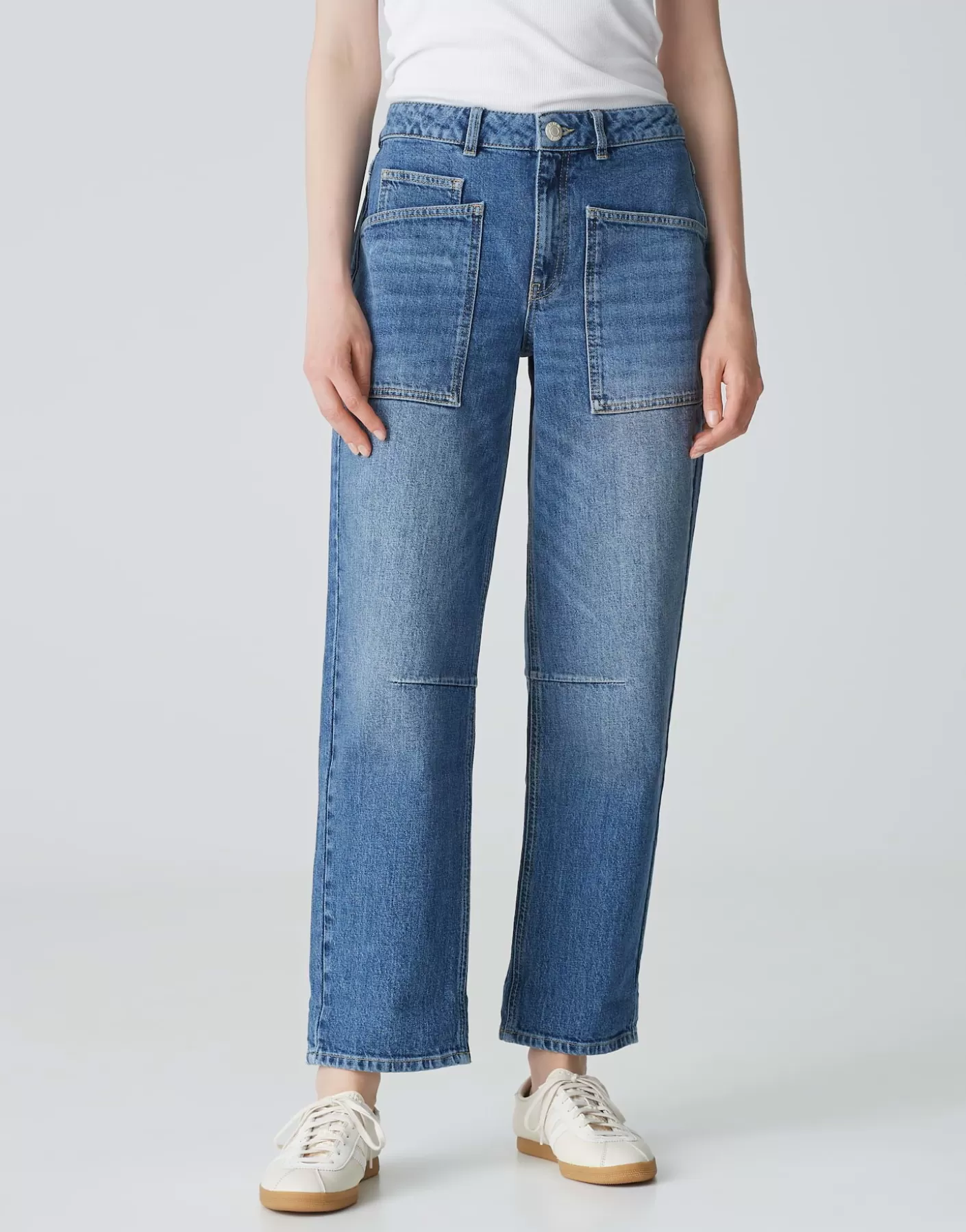 Jeans<OPUS Commander Jean Décontracté Lissie Bleu En Ligne mid blue soft