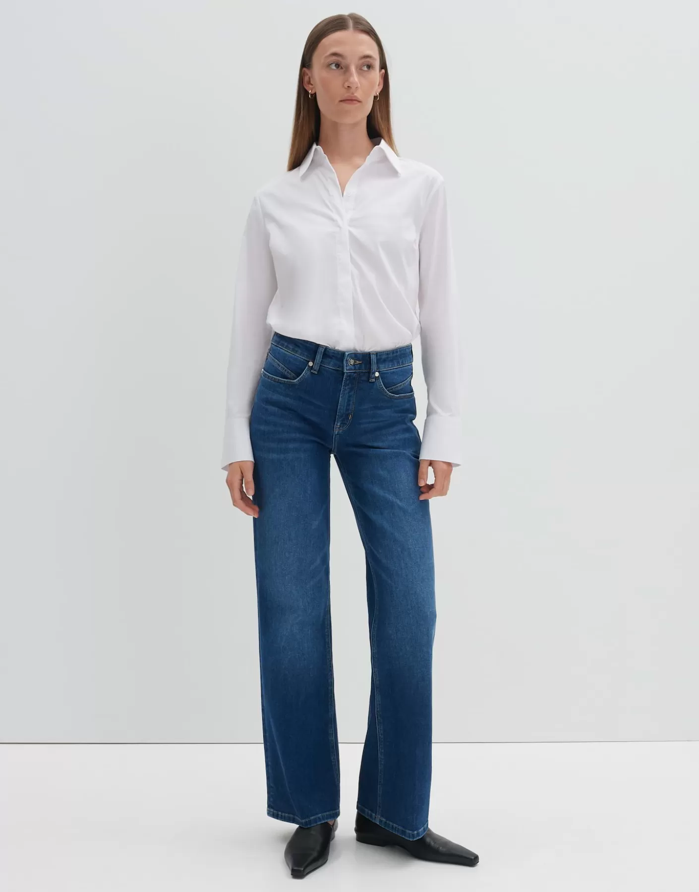 Jeans | Meilleures Ventes<OPUS Commander Jean Long évasé Carie Iconic Bleu En Ligne dark blue