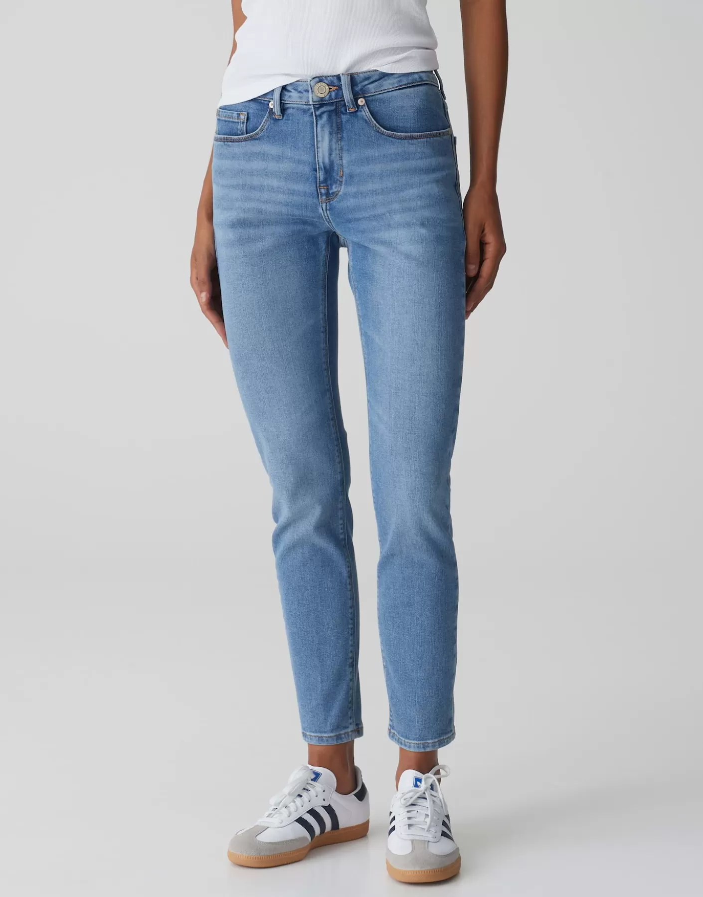 Jeans<OPUS Commander Jean Skinny Elma Ocean Blue Bleu En Ligne ocean blue washed