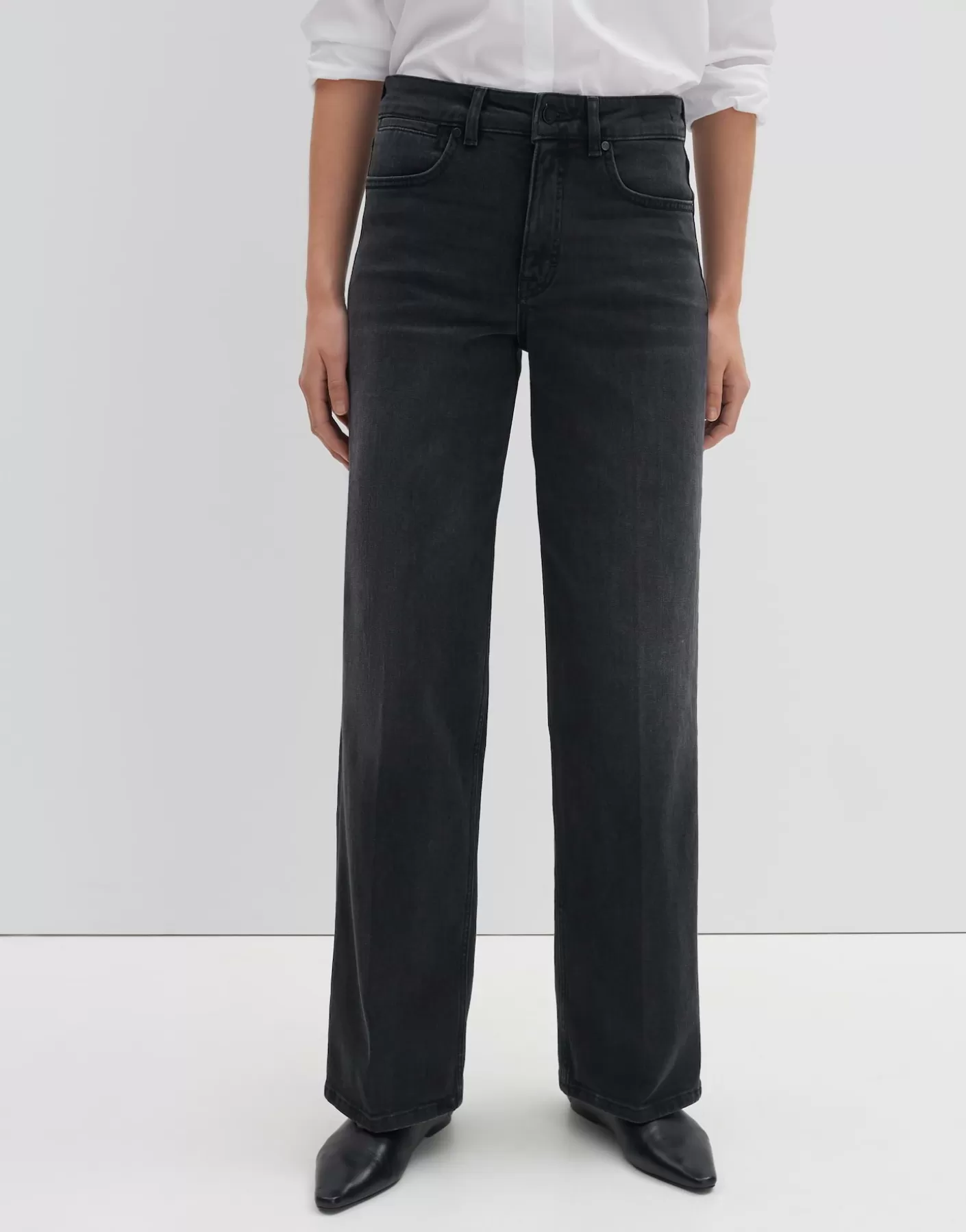 Jeans | Meilleures Ventes<OPUS Commander Jeans à Jambe Large Cellma Iconic Noir En Ligne washed black