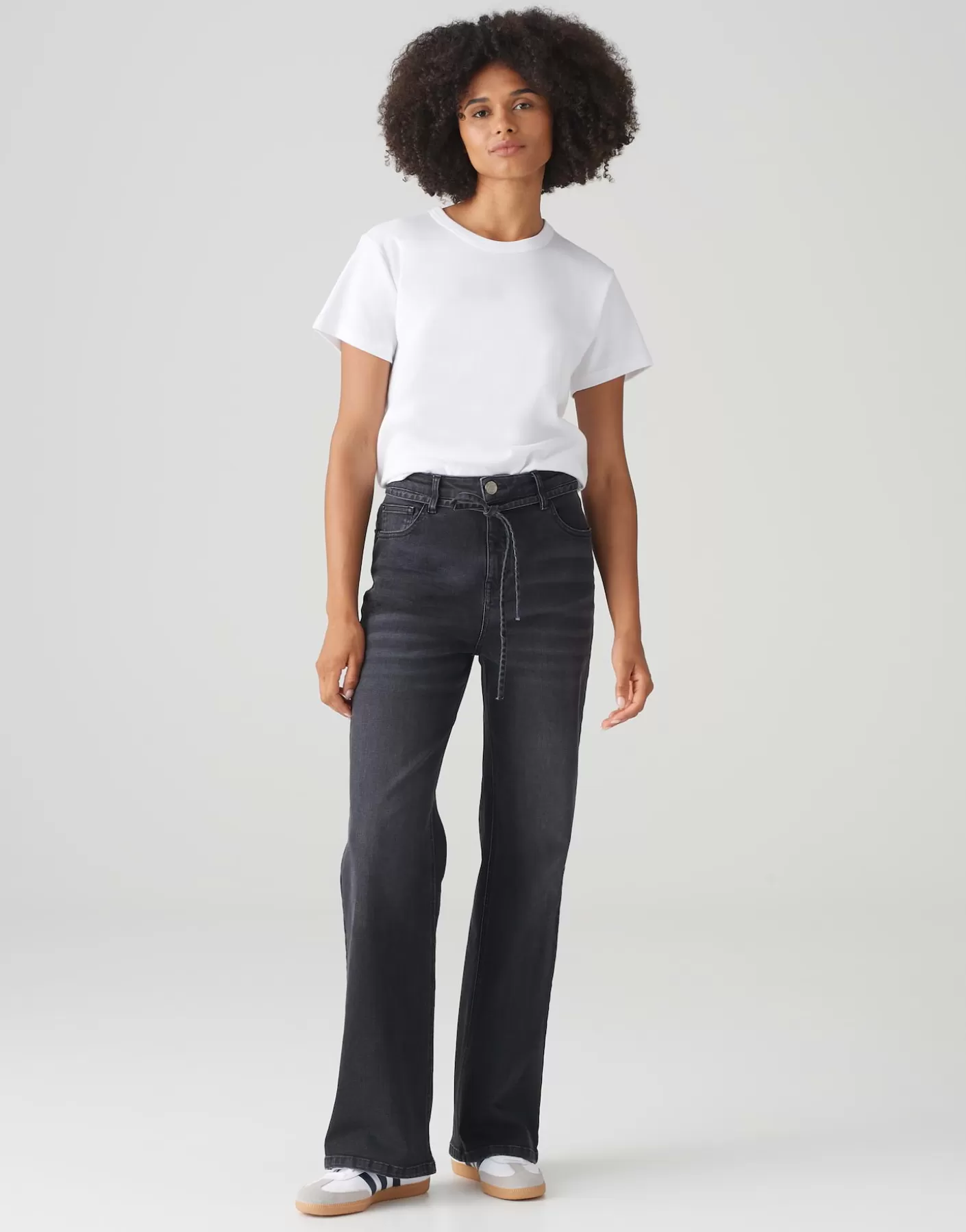 Jeans | Meilleures Ventes<OPUS Commander Jeans à Jambe Large Marli Belt Gris En Ligne grey washed city