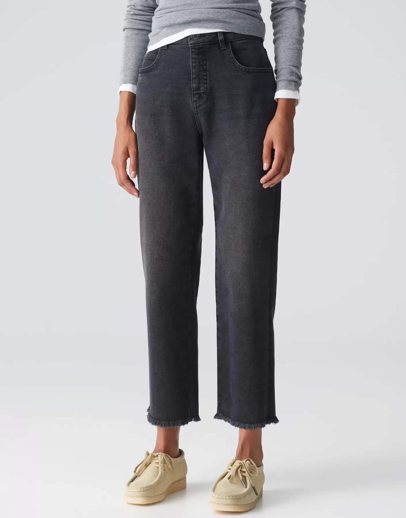 Jeans | Meilleures Ventes<OPUS Commander Jeans Boyfriend Lani Dark Gris En Ligne dark daily grey