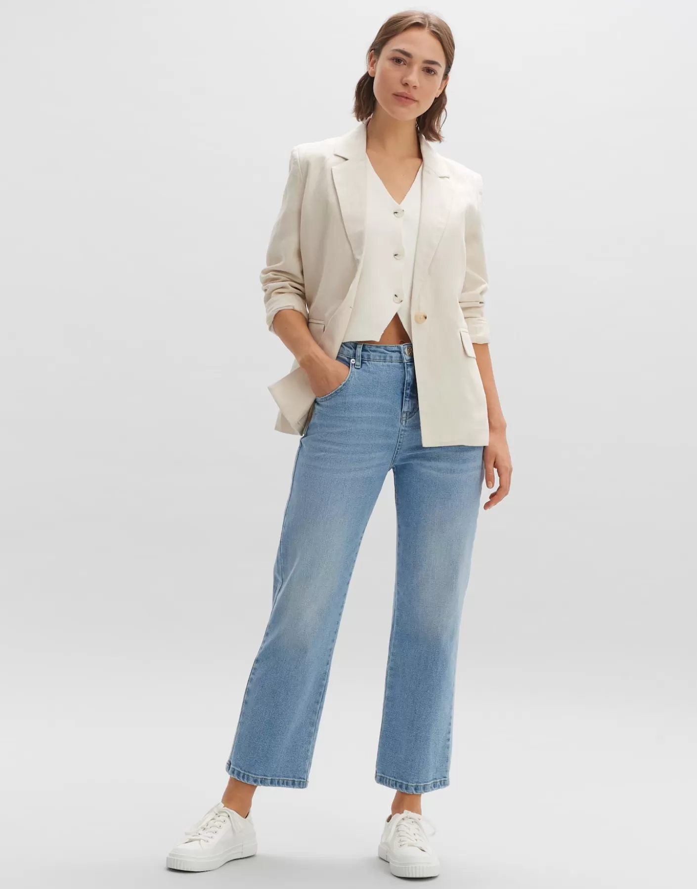 Jeans<OPUS Commander Jeans Boyfriend Lani Twist Bleu En Ligne