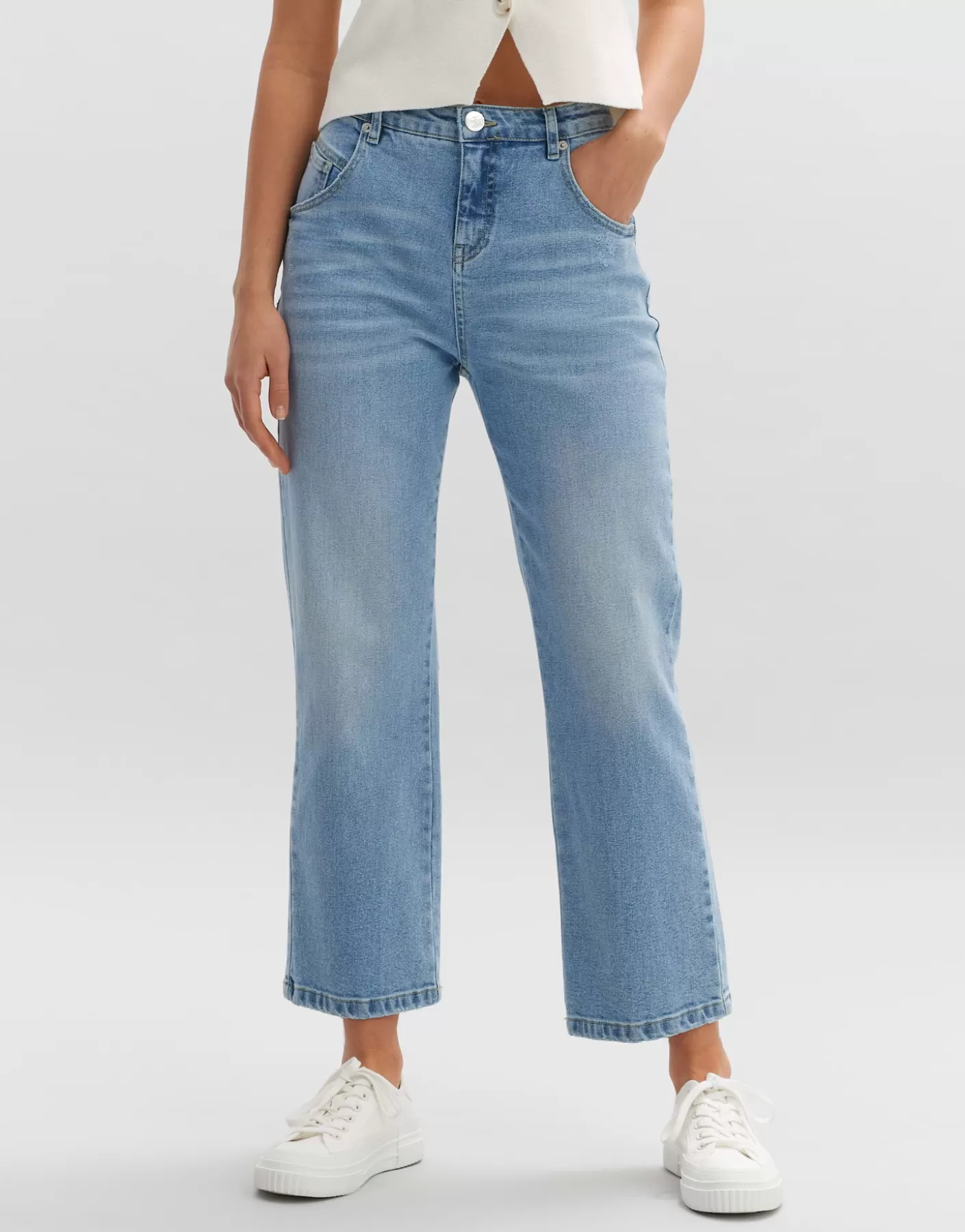 Jeans<OPUS Commander Jeans Boyfriend Lani Twist Bleu En Ligne
