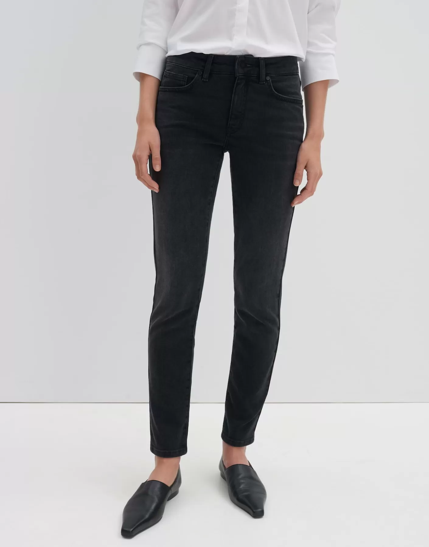 Jeans<OPUS Commander Jeans Slim Catia Iconic Noir En Ligne washed black