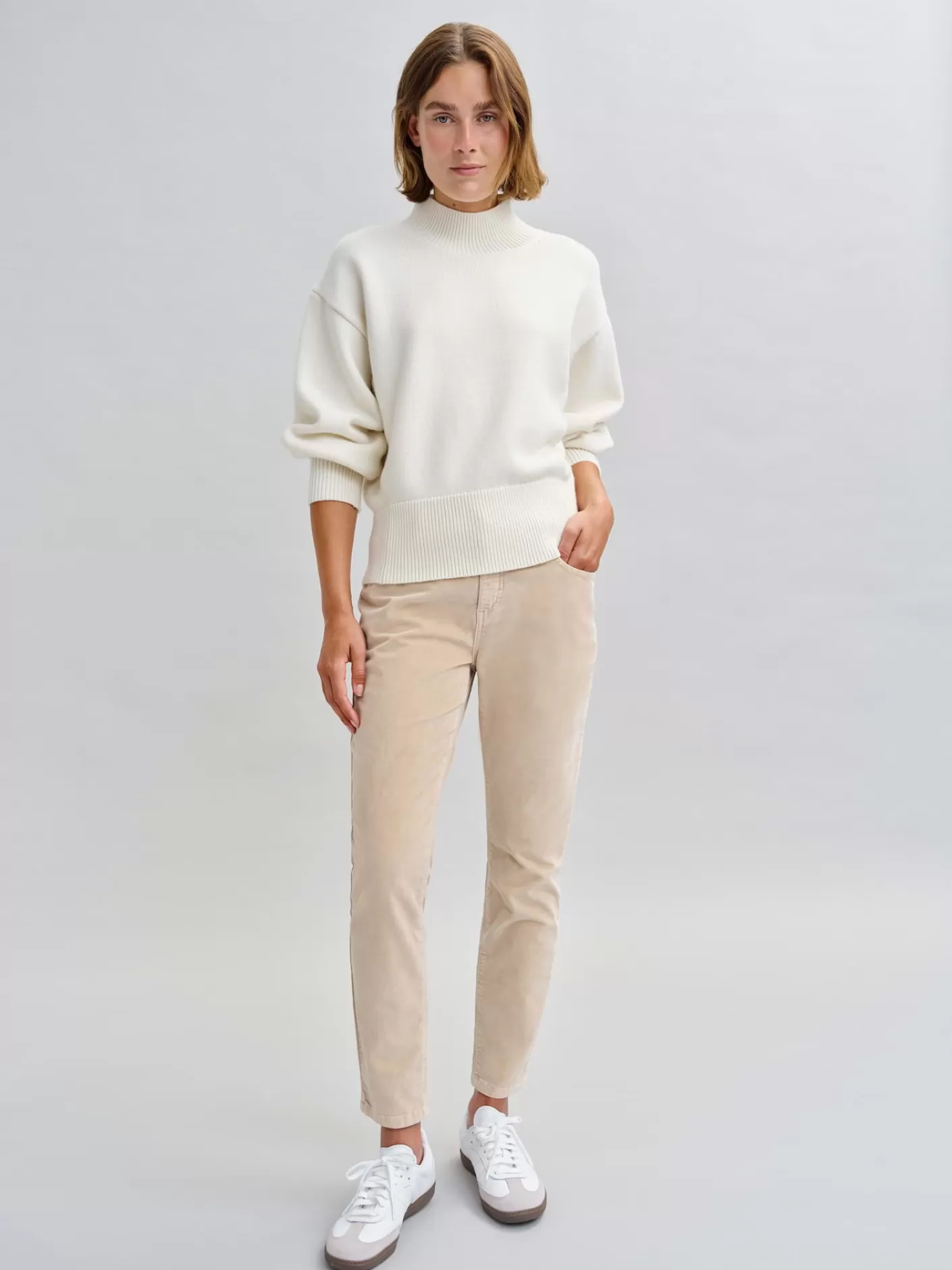 Jeans<OPUS Commander Jeans Slim Evita Glazed Beige En Ligne macadamia