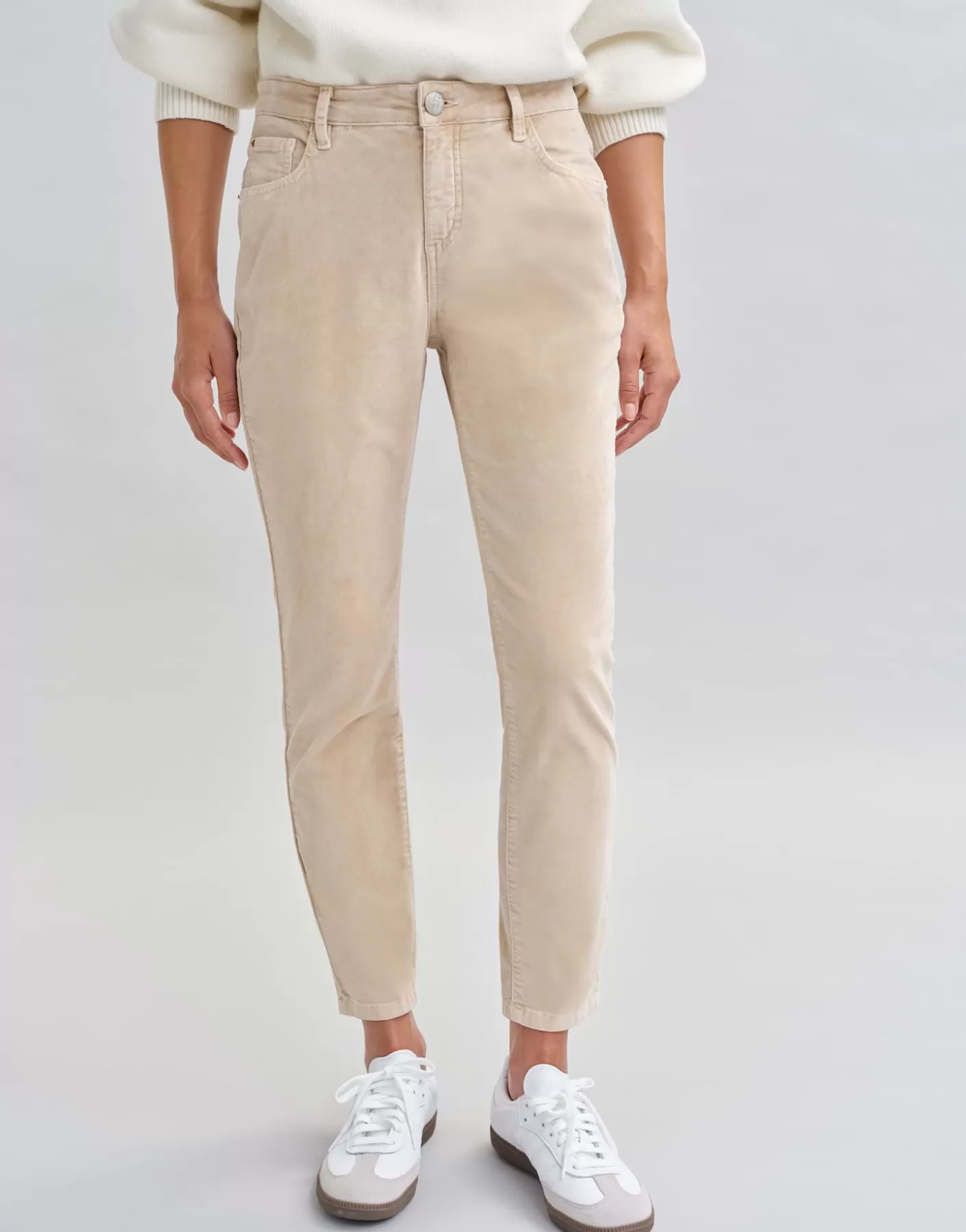 Jeans<OPUS Commander Jeans Slim Evita Glazed Beige En Ligne macadamia