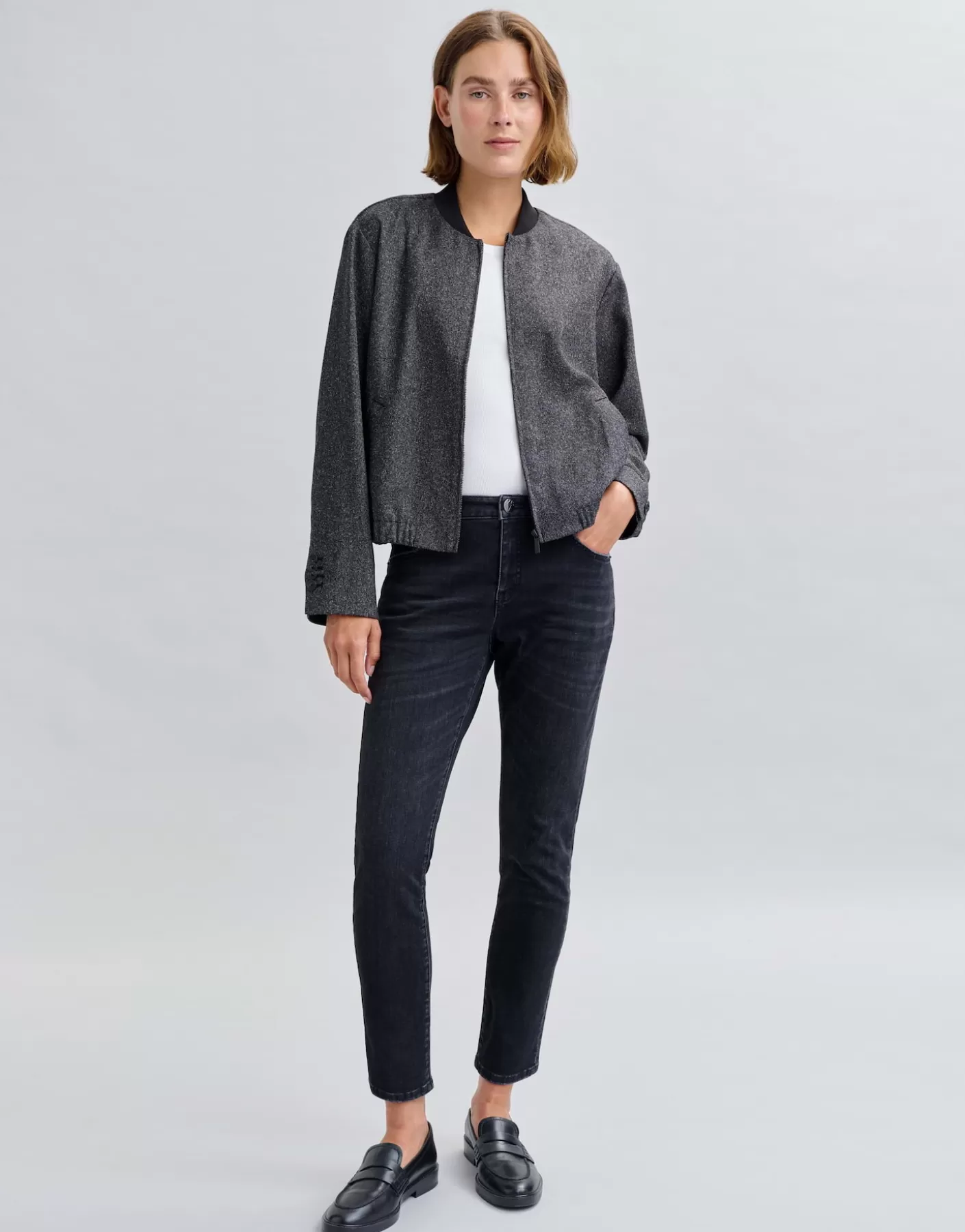 Jeans<OPUS Commander Jeans Slim Evita Noir En Ligne deep black washed