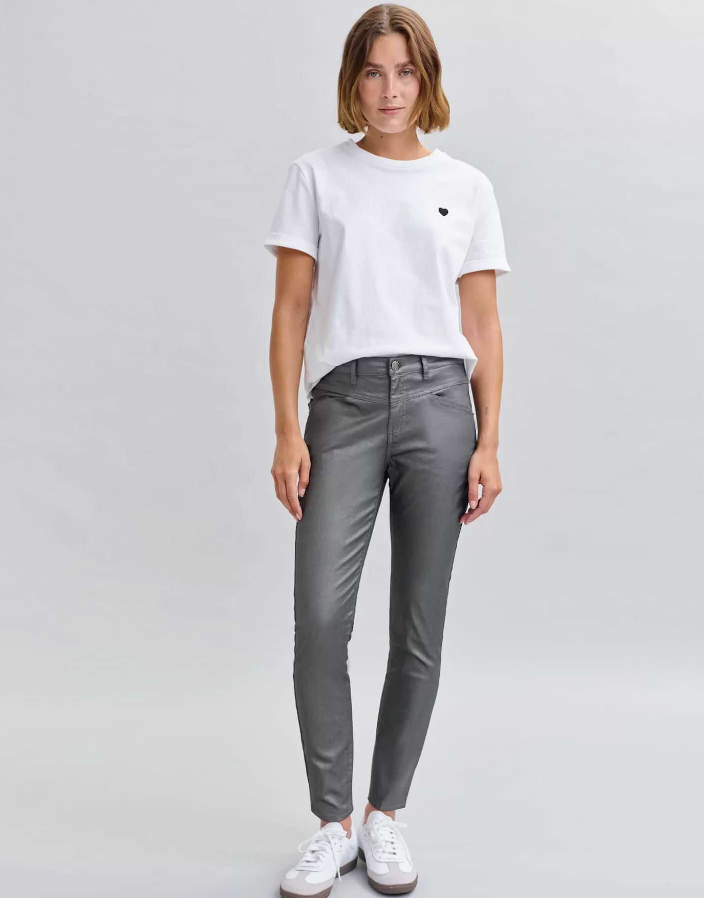 Pantalons<OPUS Commander Jeans Slim Evita Remix Gris En Ligne graphite glaze