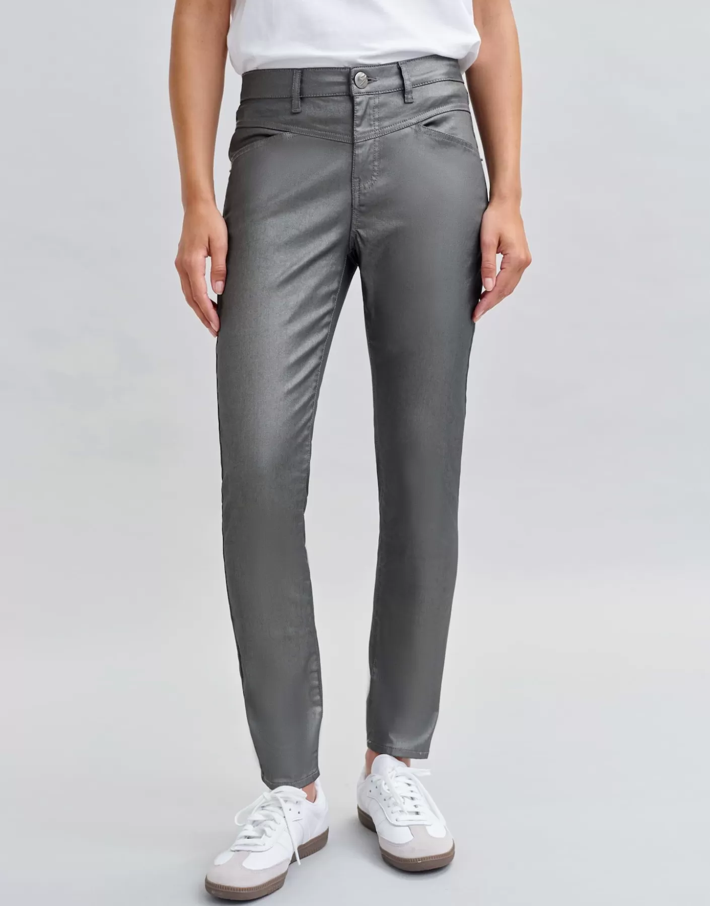 Pantalons<OPUS Commander Jeans Slim Evita Remix Gris En Ligne graphite glaze