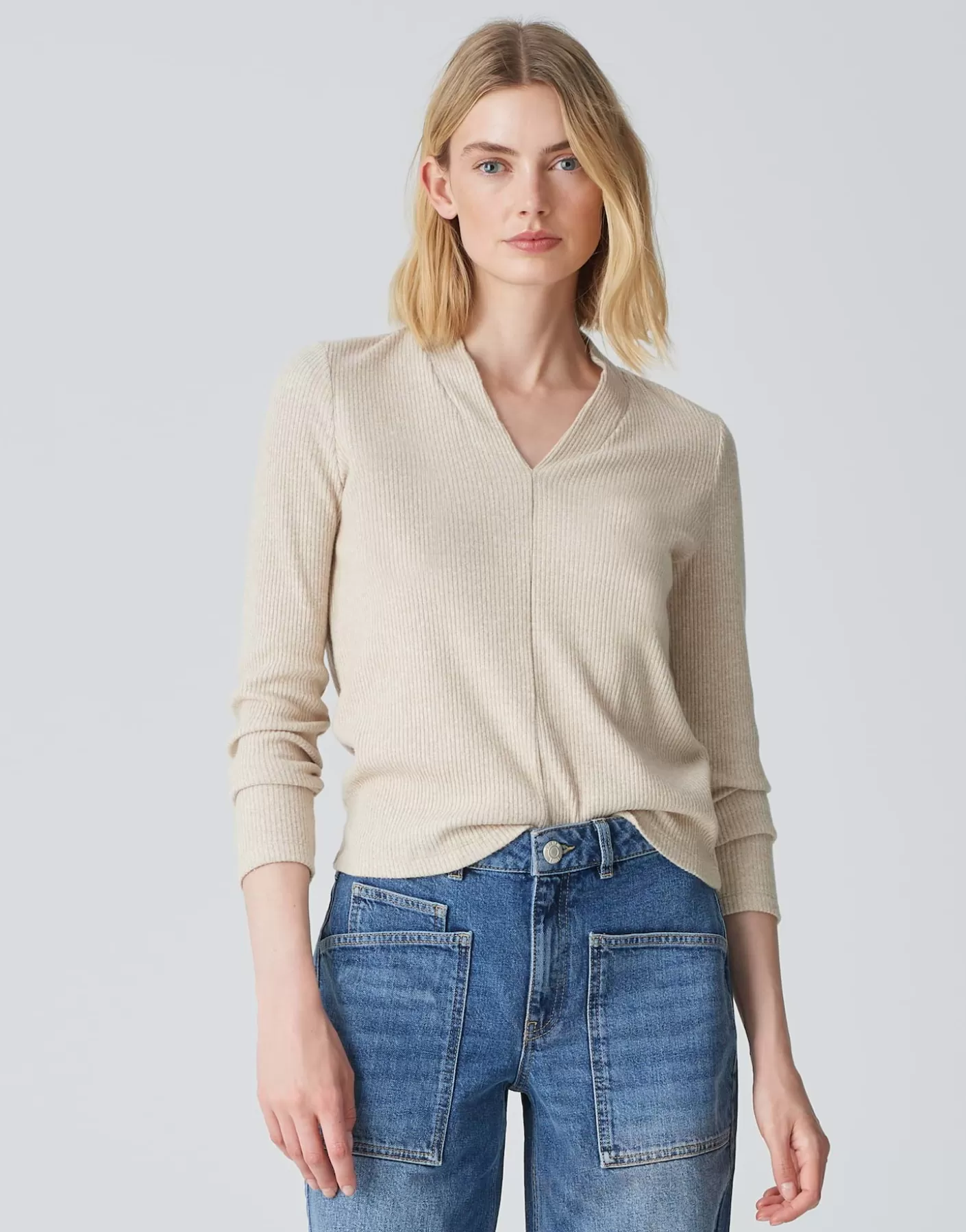 Chemises<OPUS Commander Jerseyshirt Somoko Beige En Ligne macadamia