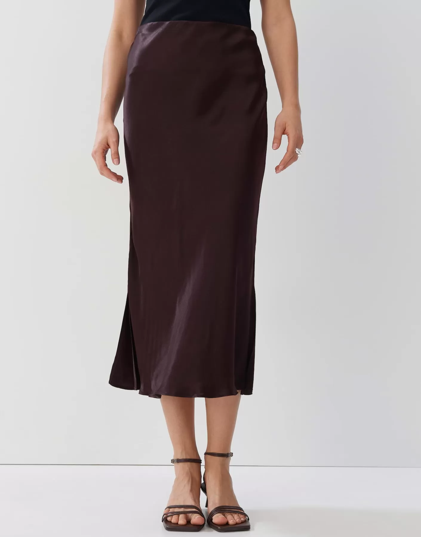 Jupes<OPUS Commander Jupe En Satin Odini Uni Pourpre En Ligne plum