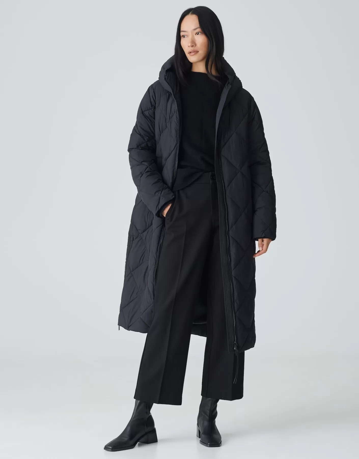 Vestes / Manteaux<OPUS Commander Manteau Matelassé Hubine Fresh Noir En Ligne black