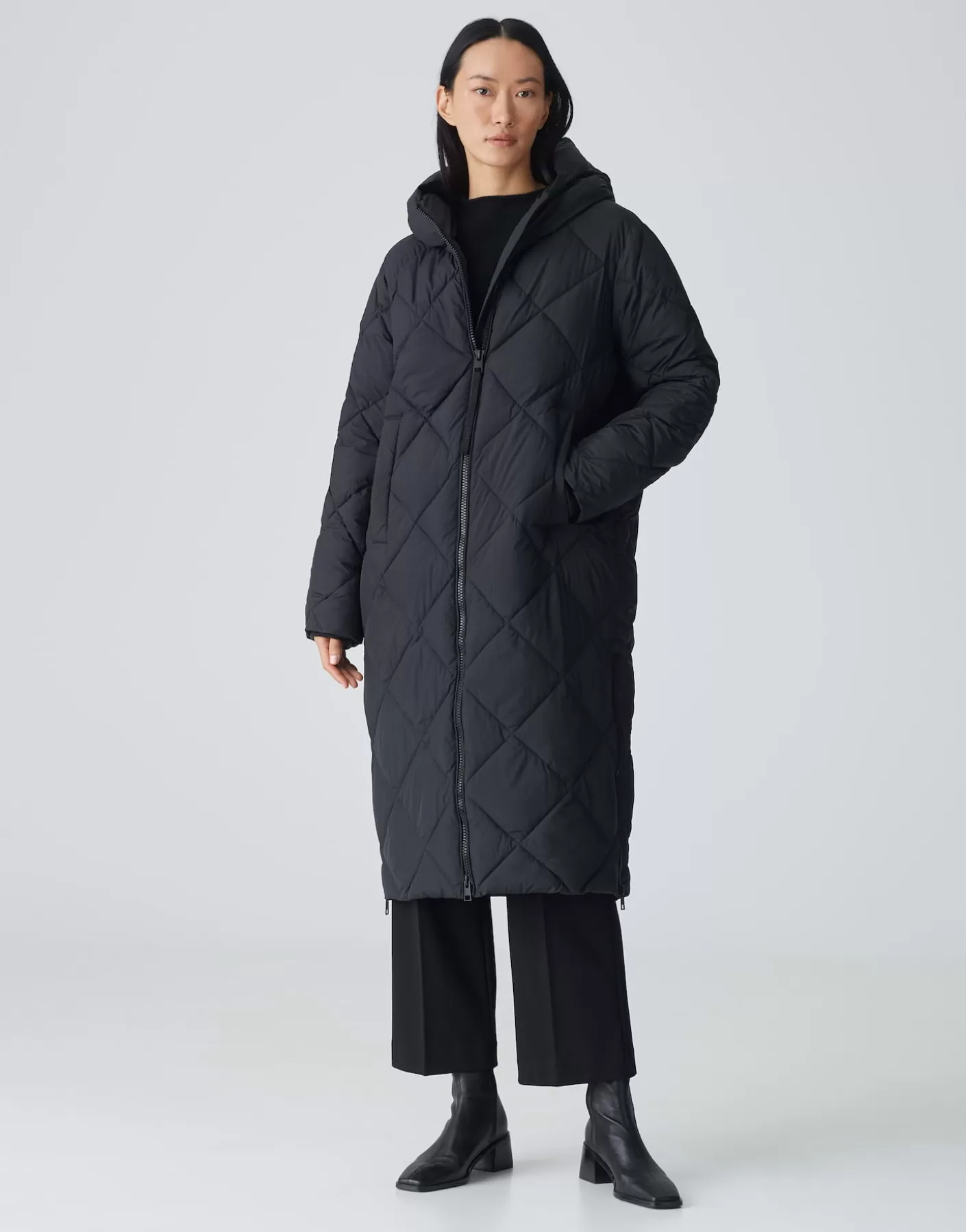 Vestes / Manteaux<OPUS Commander Manteau Matelassé Hubine Fresh Noir En Ligne black
