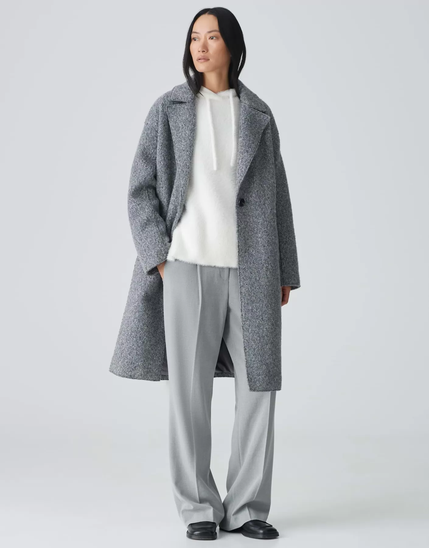 Vestes / Manteaux | Meilleures Ventes<OPUS Commander Manteau Surdimensionné Hannie Gris En Ligne easy grey