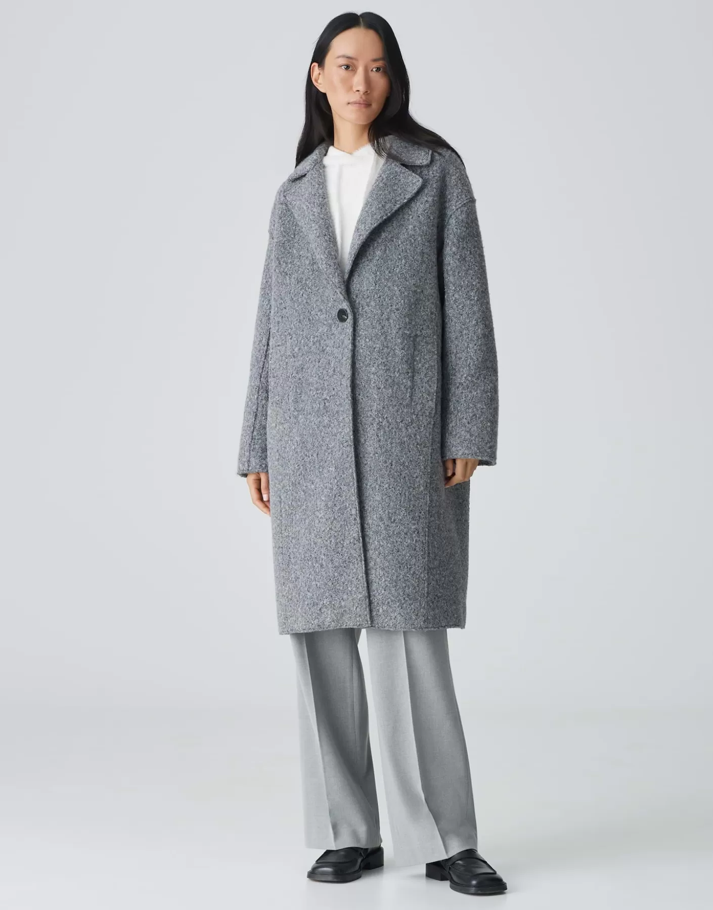 Vestes / Manteaux | Meilleures Ventes<OPUS Commander Manteau Surdimensionné Hannie Gris En Ligne easy grey