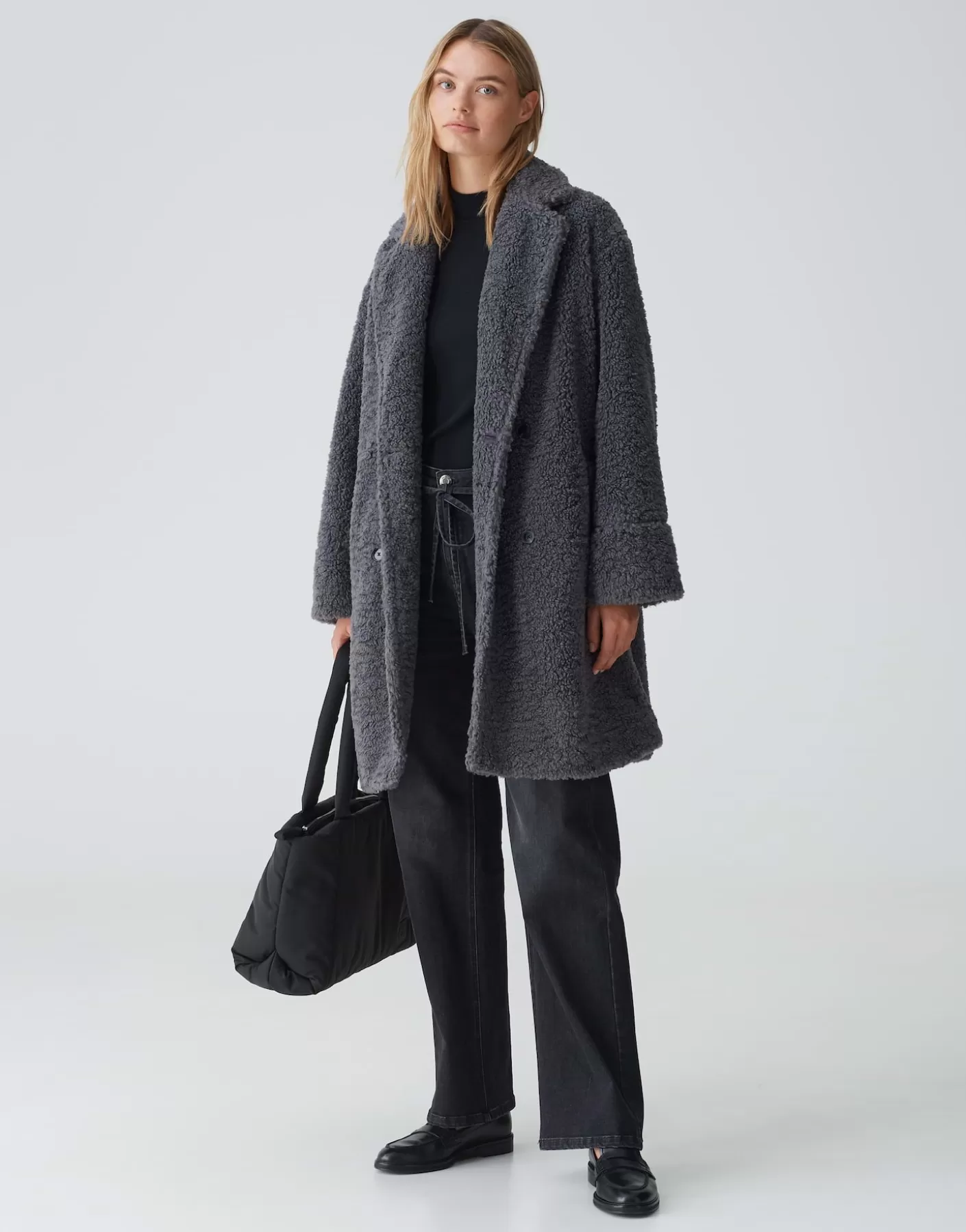 Vestes / Manteaux<OPUS Commander Manteau Surdimensionné Honise Gris En Ligne graphite glaze