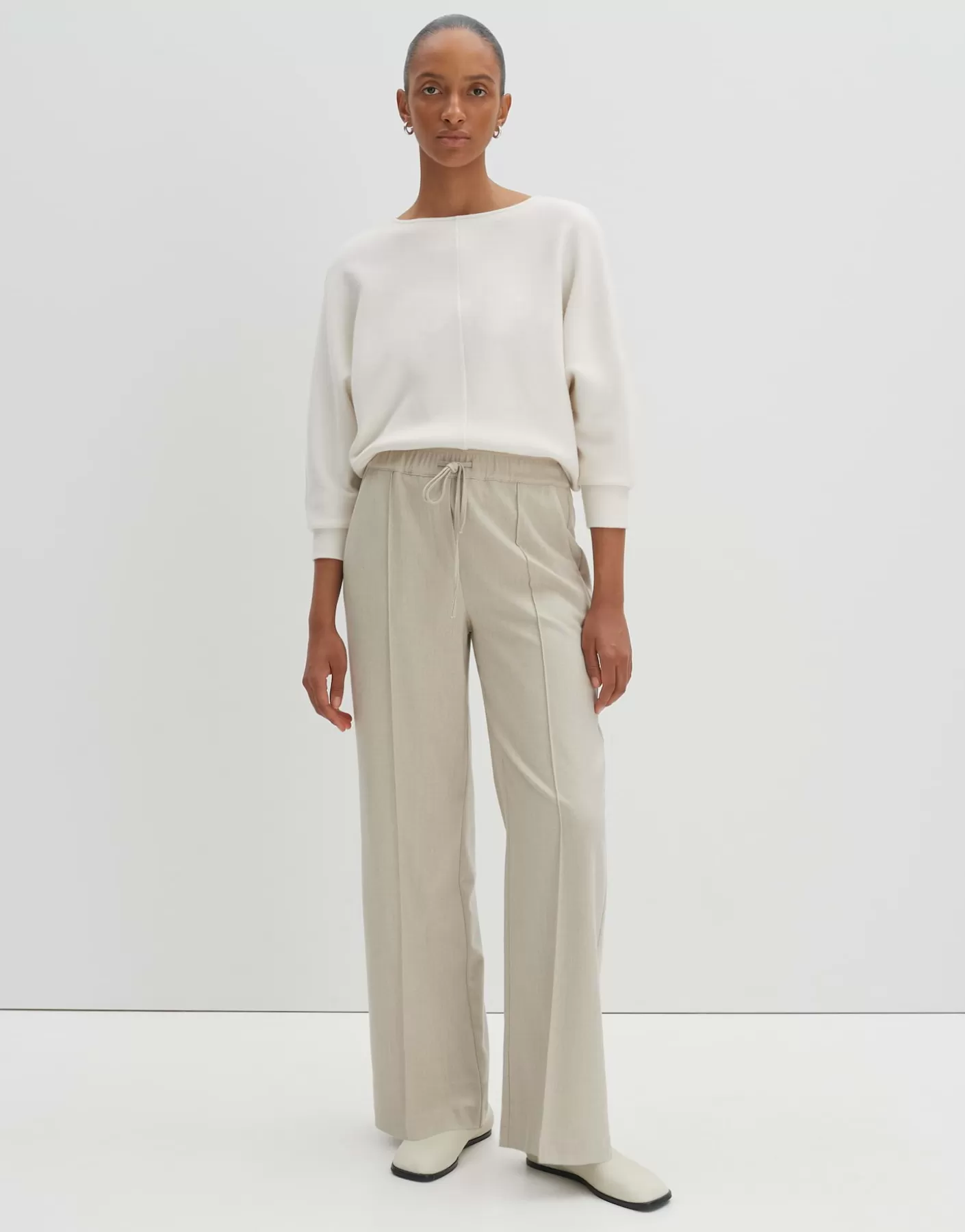 Pantalons | Meilleures Ventes<OPUS Commander Pantalon à Bretelles Candra Beige En Ligne mellow mélange