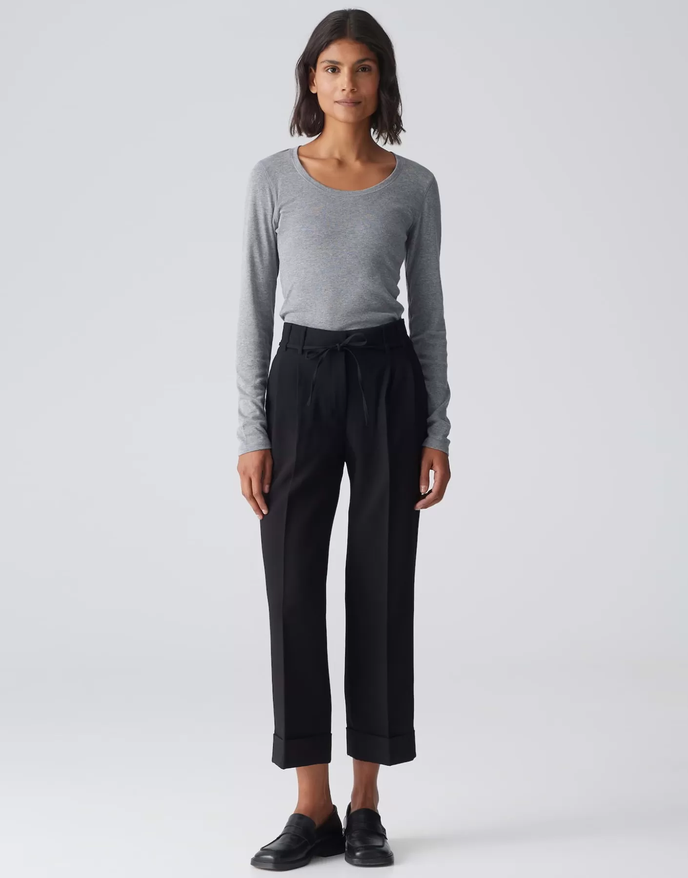 Pantalons<OPUS Commander Pantalon à Plis Meeri Noir En Ligne black