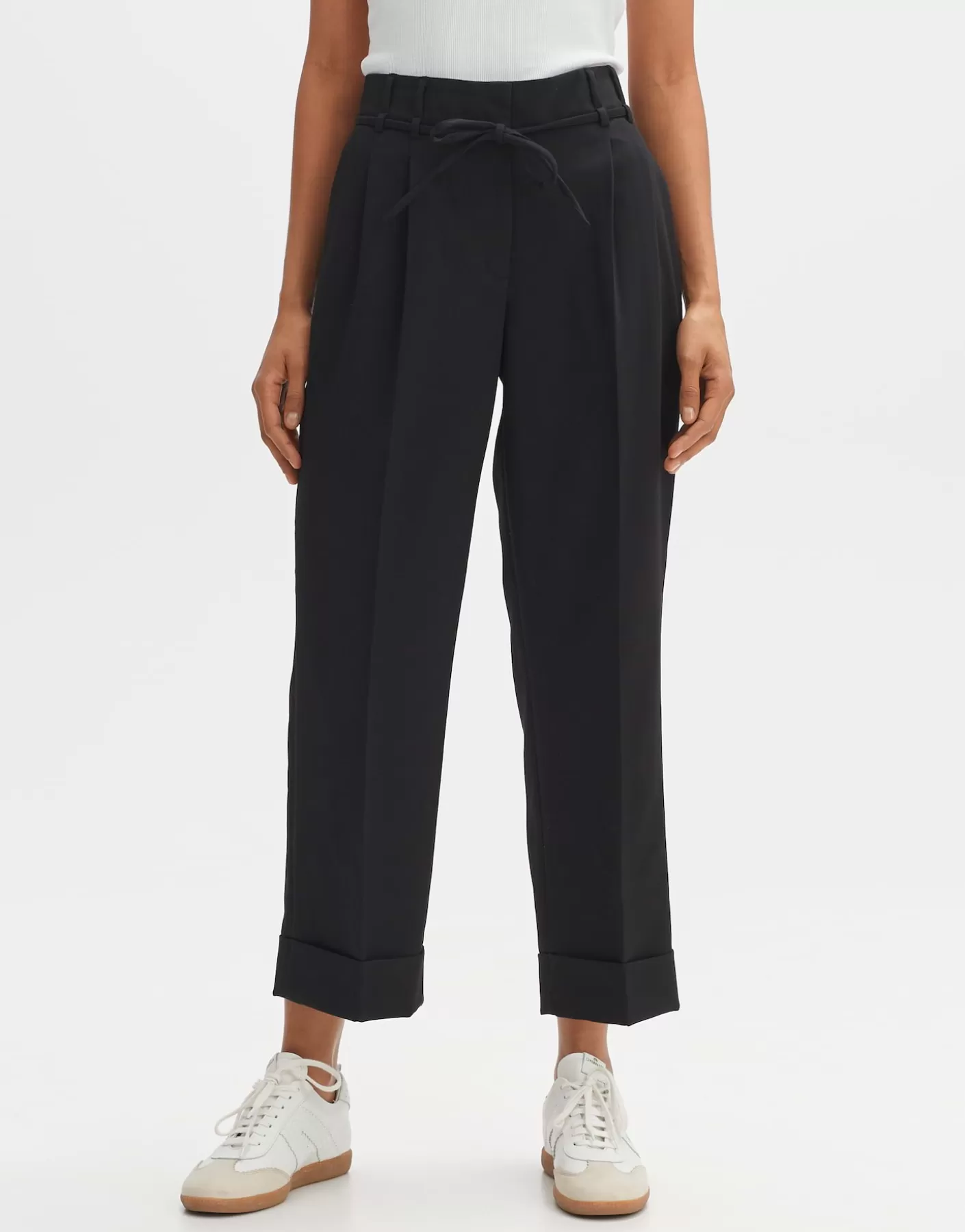 Pantalons<OPUS Commander Pantalon à Plis Meeri Noir En Ligne black