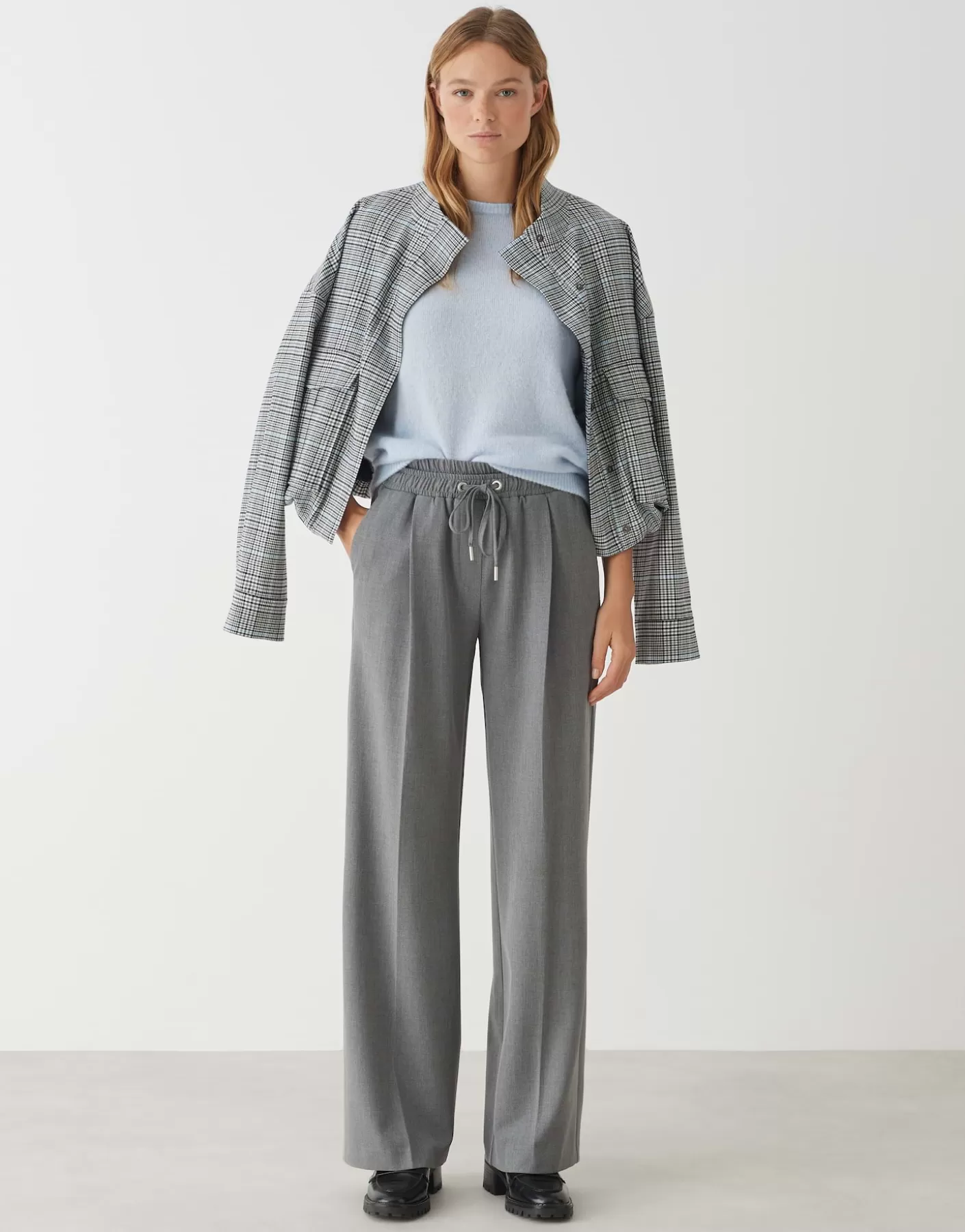 Pantalons | Meilleures Ventes<OPUS Commander Pantalon à Plis Mutasi Gris En Ligne easy grey