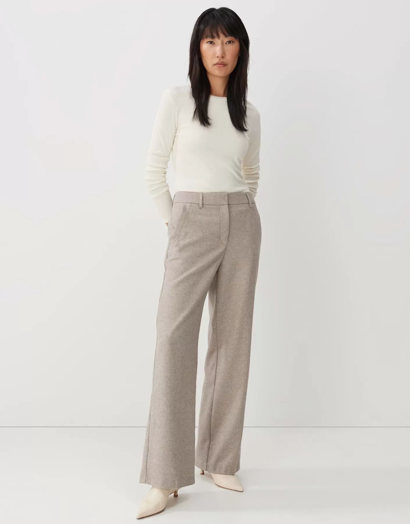 Pantalons<OPUS Commander Pantalon De Costume Calty Beige En Ligne mellow mélange