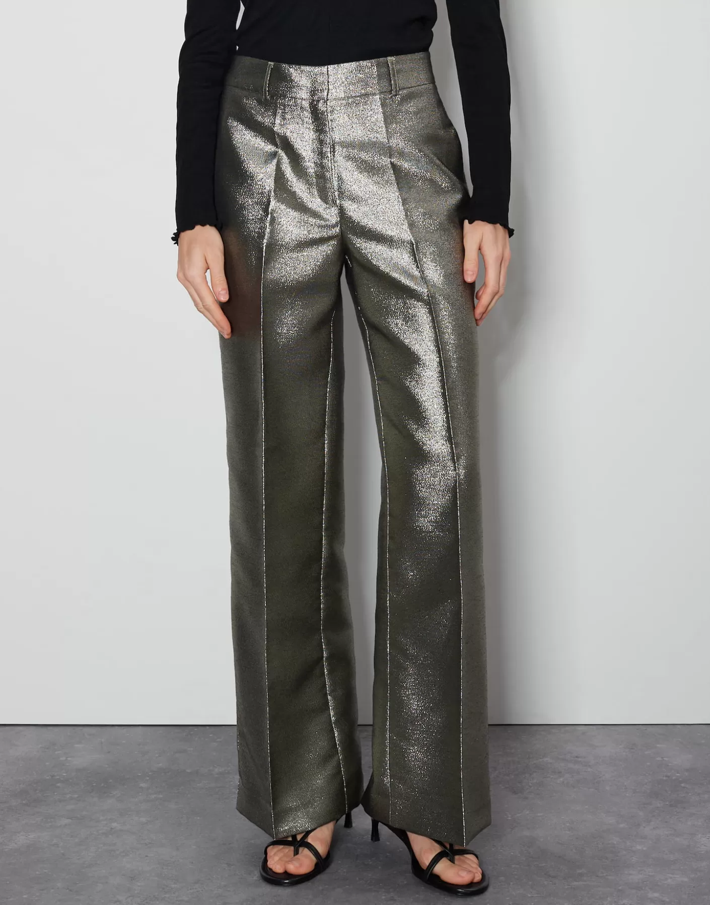 Pantalons<OPUS Commander Pantalon De Costume Catsby Glam Beige En Ligne iced gold