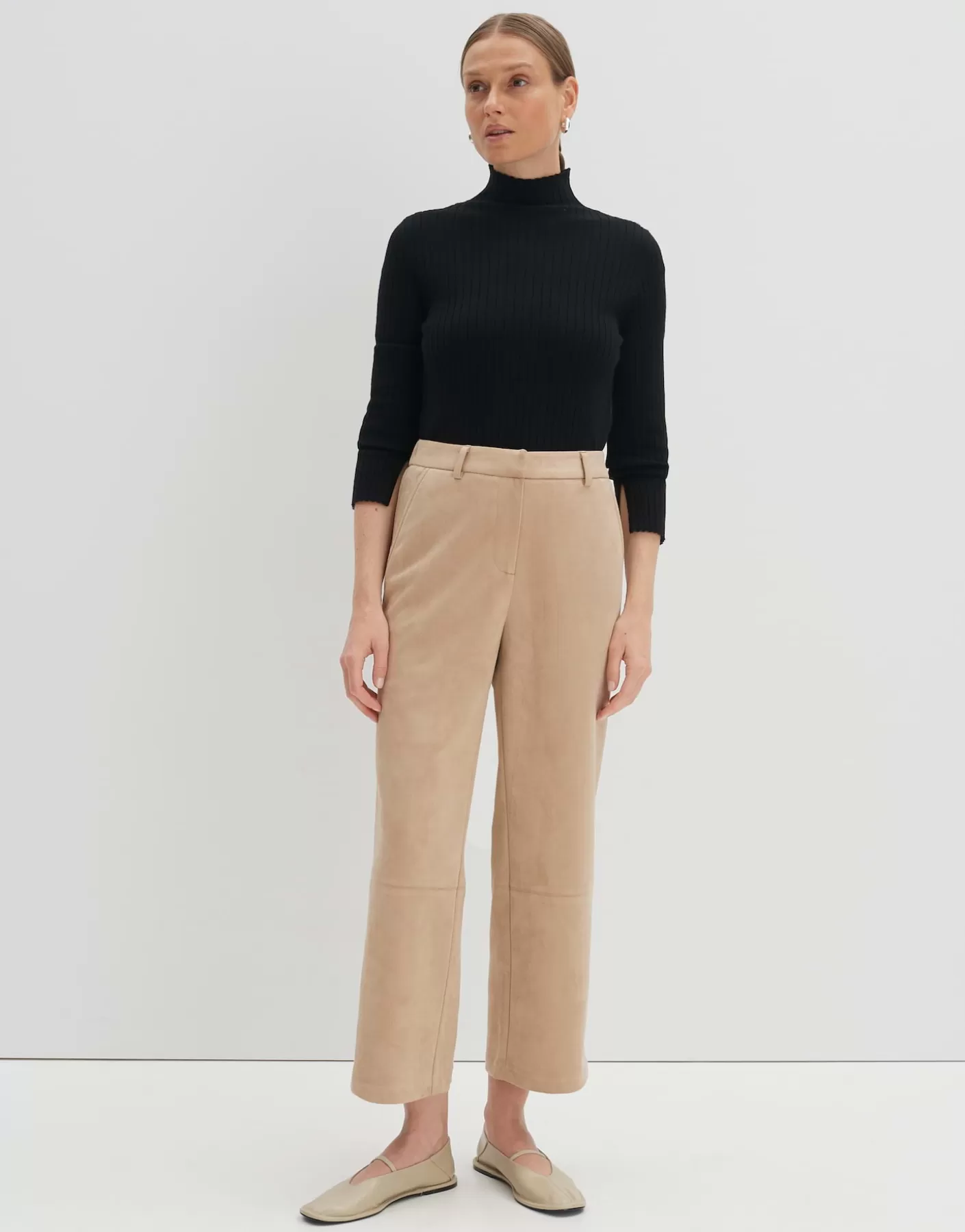Pantalons<OPUS Commander Pantalon De Ville Cabia Beige En Ligne cashmere cream melange